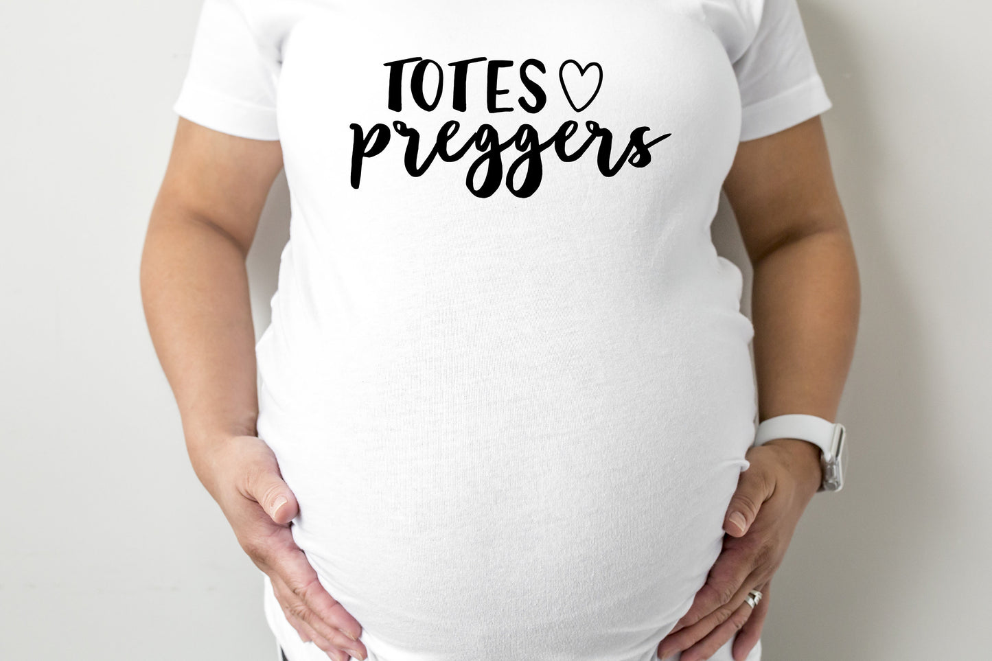 Totes Preggers Maternity T-Shirt - maternity cut shirt with ruched sides - pregnancy announcement - maternity shirt - funny maternity shirt