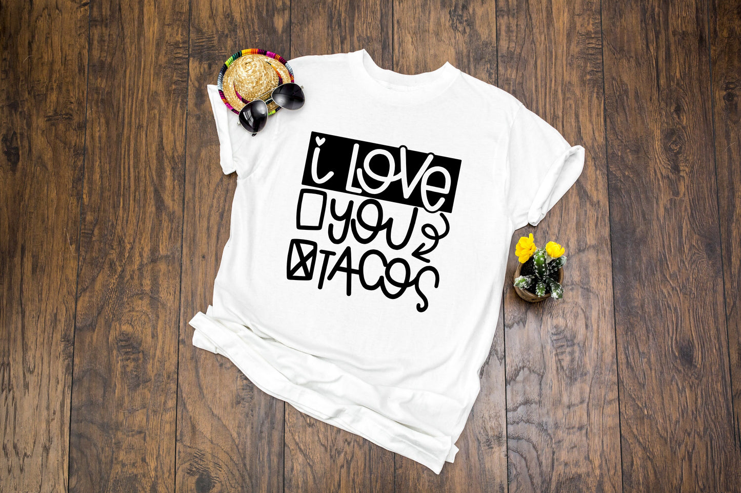 I Love Tacos Unisex Adult t-shirt - Cinco de Mayo shirt - Taco Tuesday shirt - Taco Lover Shirt - Funny Taco T-Shirt - Valentines Shirt