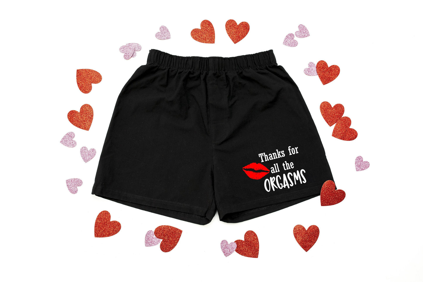 Thanks for all the Orgasms Naughty Men&#39;s Cotton Boxer Shorts - False Fly - Gift for Him - Mens Boxers - Funny Boxers - Naughty Boxers