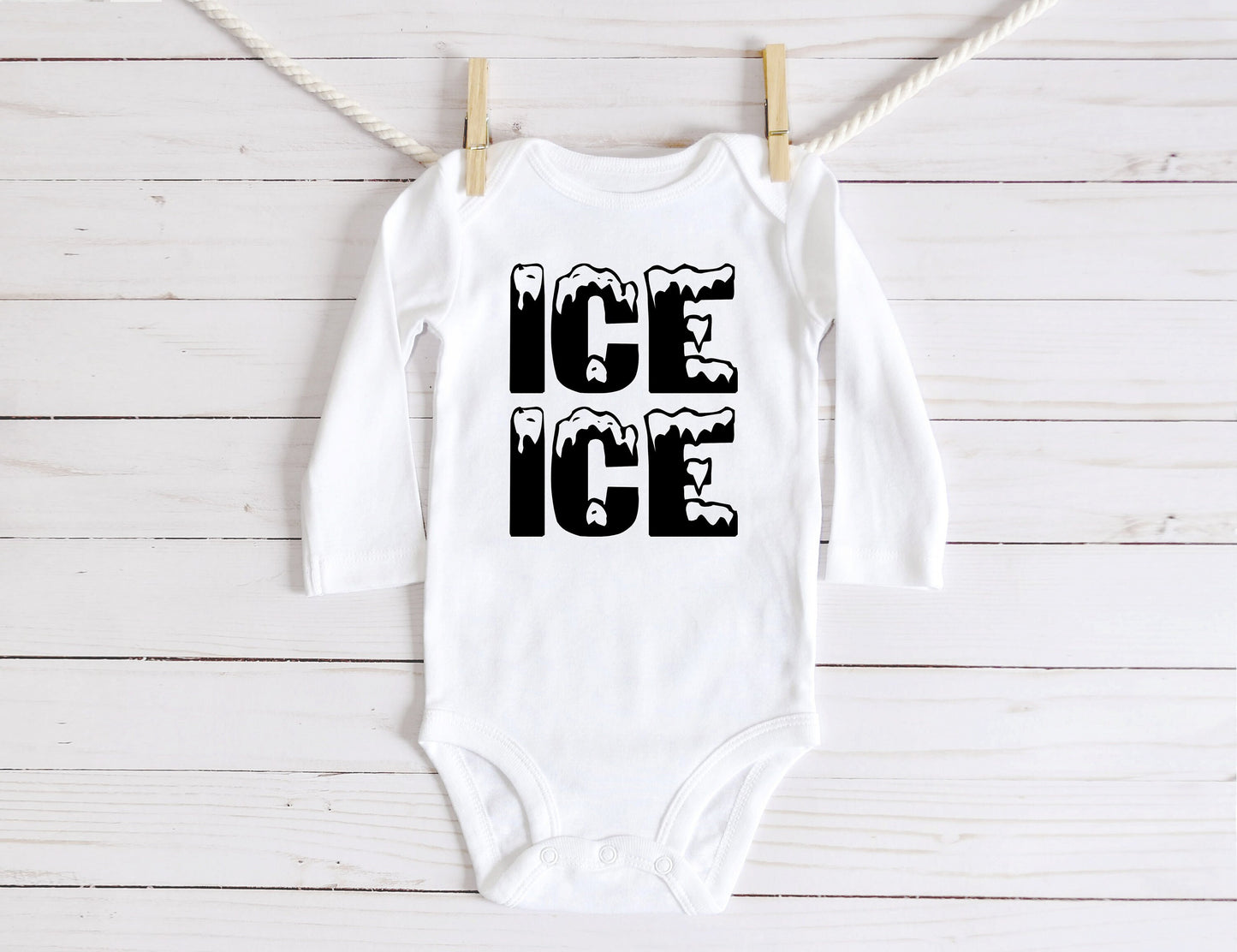 Ice Ice Infant Bodysuit - ice ice baby - ivf baby bodysuit - funny baby outfit - ivf baby gift - frozen embryo baby gift - baby shower gift