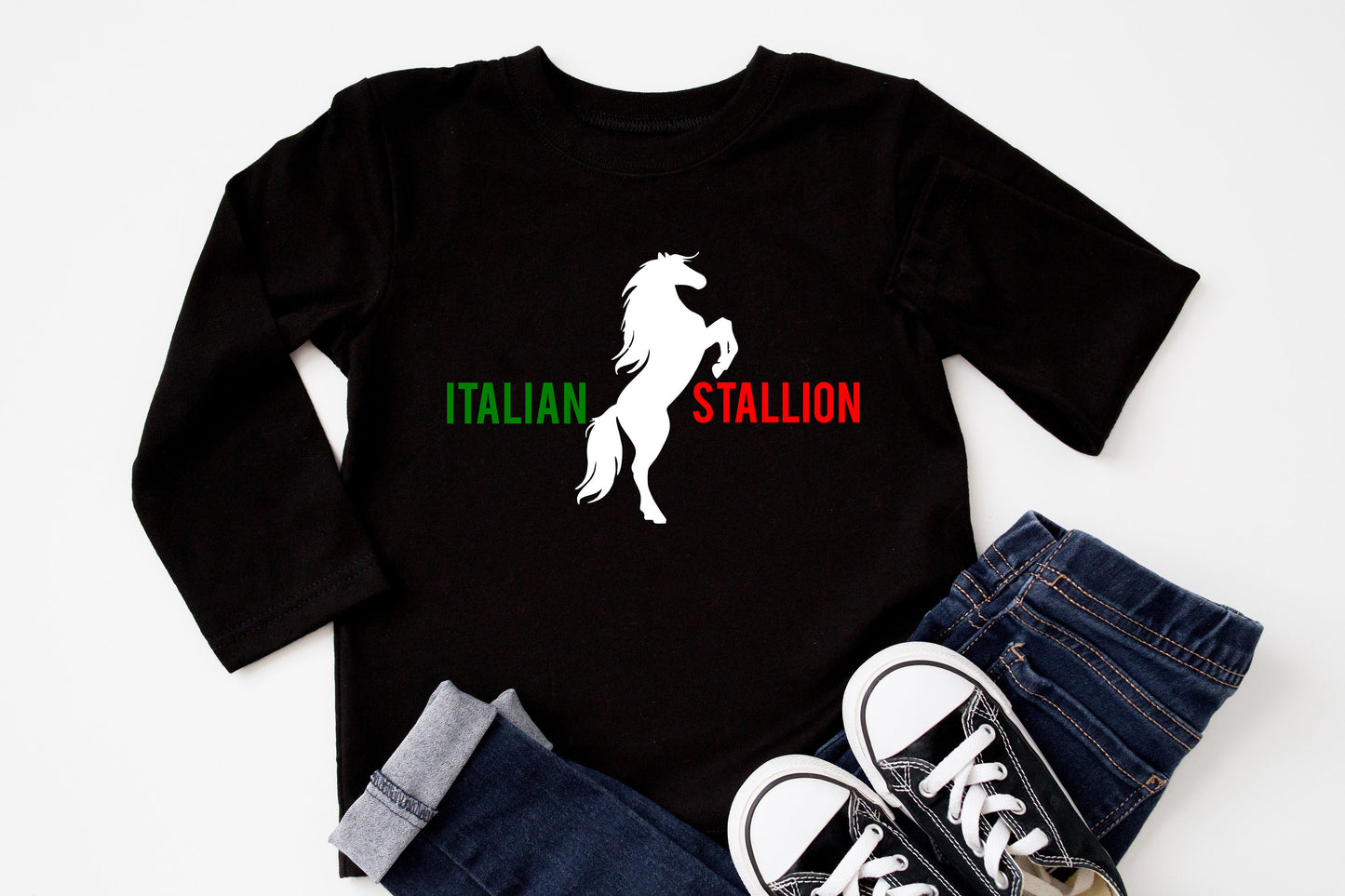 Italian Stallion Infant or Toddler Shirt or Bodysuit - Cute Toddler Shirt - Italian Shirt - Italian Heritage - Toddler Boy Shirt - Preschool
