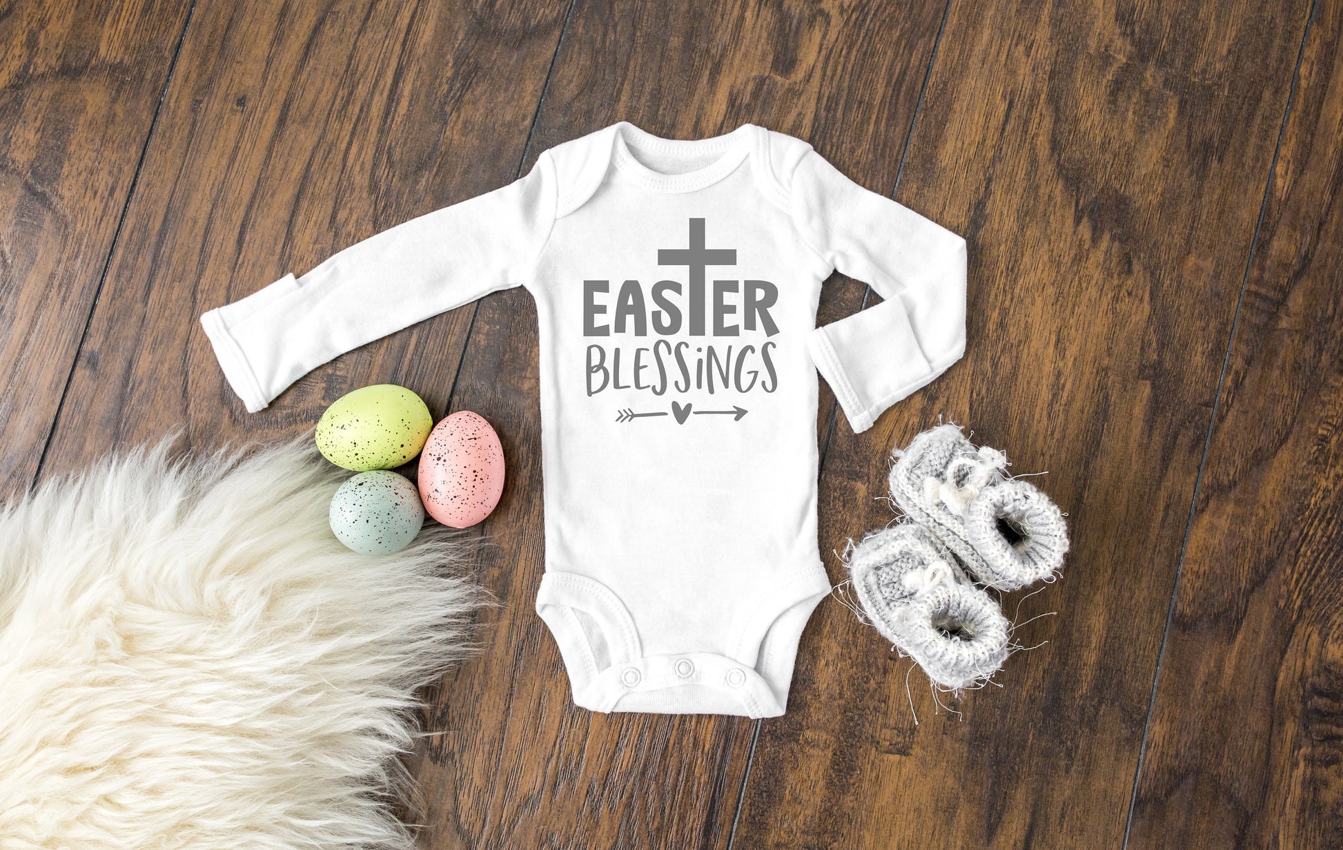 Easter Blessings Infant Shirt or Bodysuit - preemie bodysuit - christian easter baby bodysuit - first easter - easter blessing