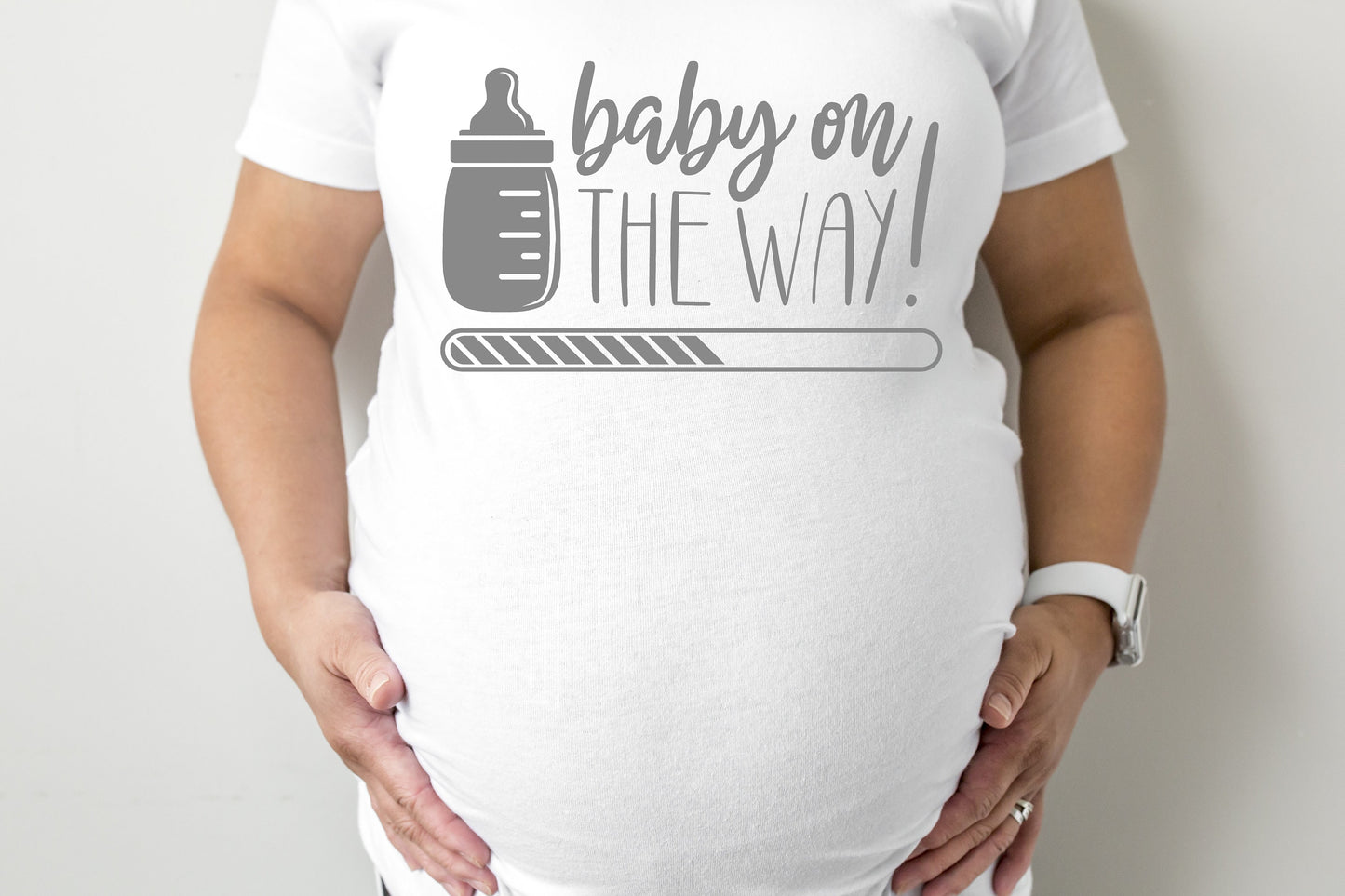 Baby On The Way Maternity T-Shirt - maternity cut shirt with ruched sides - pregnancy announcement - maternity shirt - funny maternity shirt