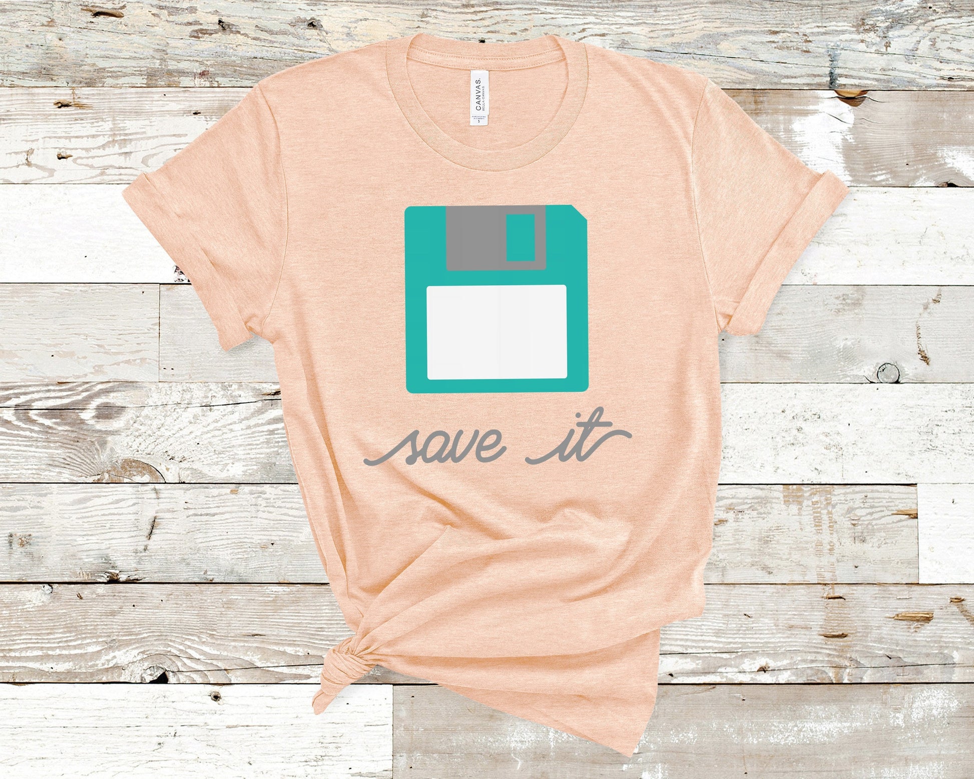 Save It Unisex Adult t-shirt - retro t-shirt - floppy disk t-shirt - funny shirt - computer nerd shirt - 80s & 90s shirt - funny geek shirt