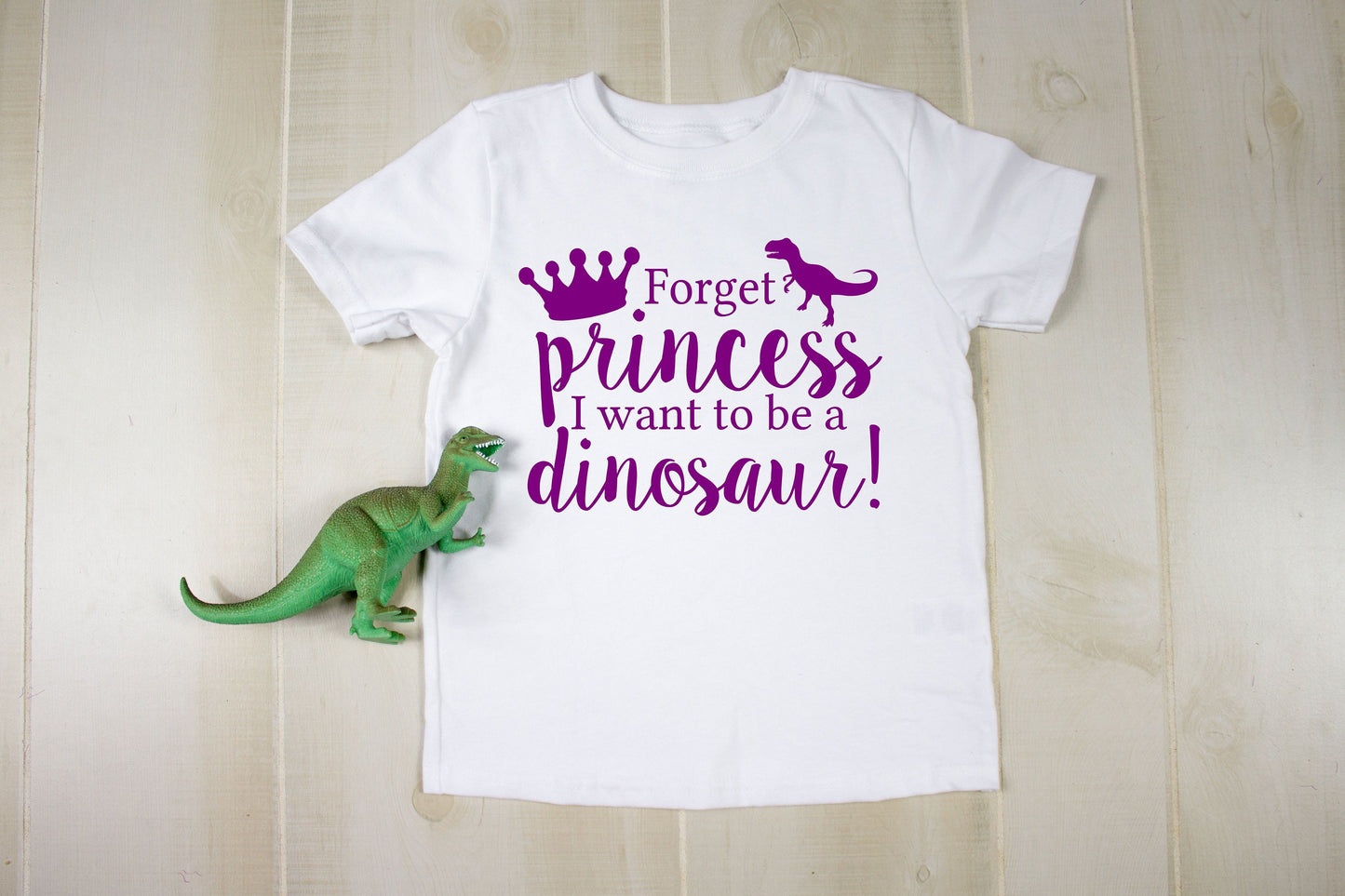 Forget Princess I Want to Be a Dinosaur Infant Toddler or Girls Shirt - Smart Girl Shirt - Dinosaur Girls Shirt - Dinosaur Birthday Party