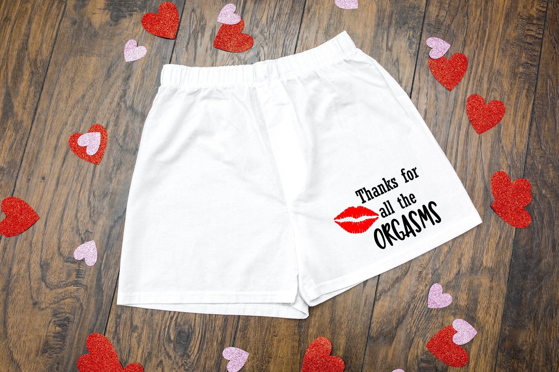 Thanks for all the Orgasms Naughty Men&#39;s Cotton Boxer Shorts - False Fly - Gift for Him - Mens Boxers - Funny Boxers - Naughty Boxers