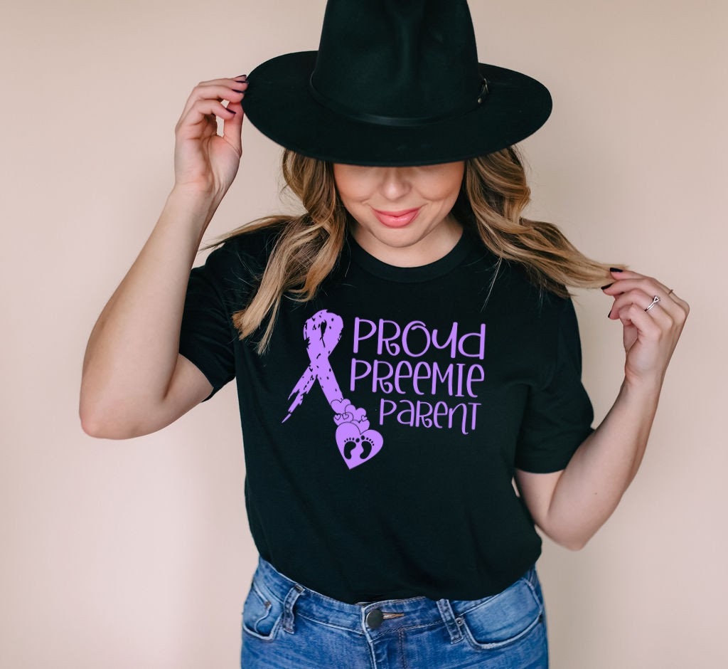 Proud Preemie Parent Unisex Adult t-shirt - Preemie Mom Gift - Preemie Dad Shirt - Preemie Awareness - NICU Shirt - new parent gift