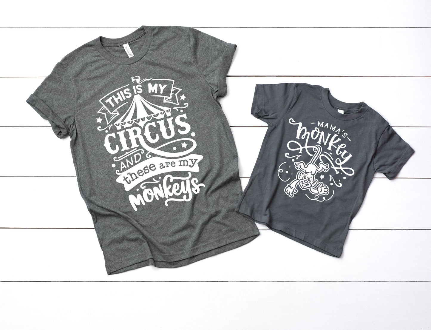 This is My Circus and These are My Monkeys Matching t-shirts. Circus Birthday Shirts. Circus T-Shirts. Circus Family Shirts. Mommy and Me.