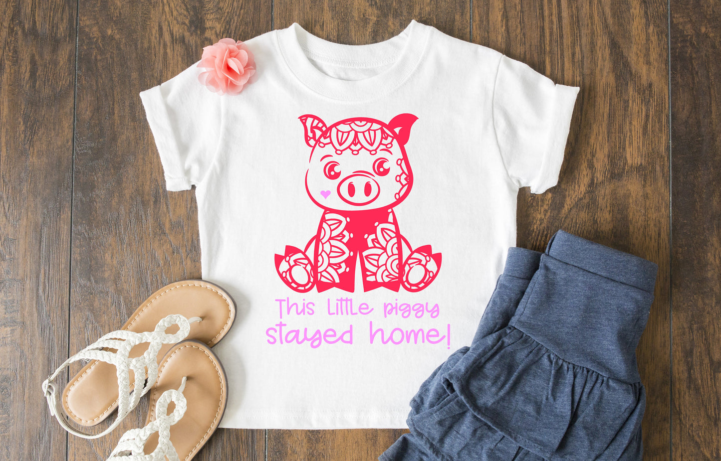 This Little Piggy Stayed Home Infant or Toddler Shirt or Bodysuit - homeschool shirt for girls - stay at home - stay home - stay home 2020