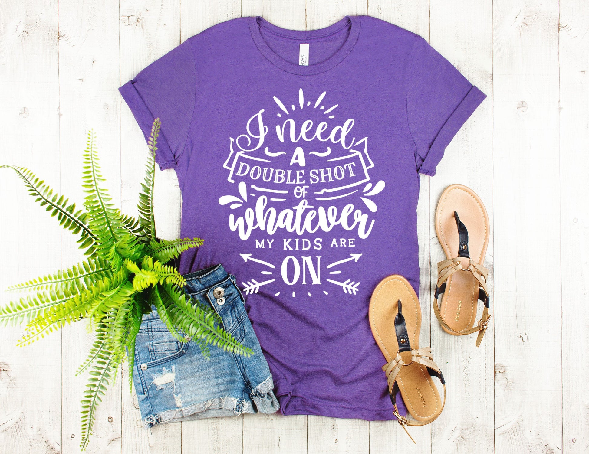 I Need a Double Shot of Whatever My Kids are On unisex t-shirt - funny mom t-shirt - shirt for mom - mom life - mama shirts - new mom gift