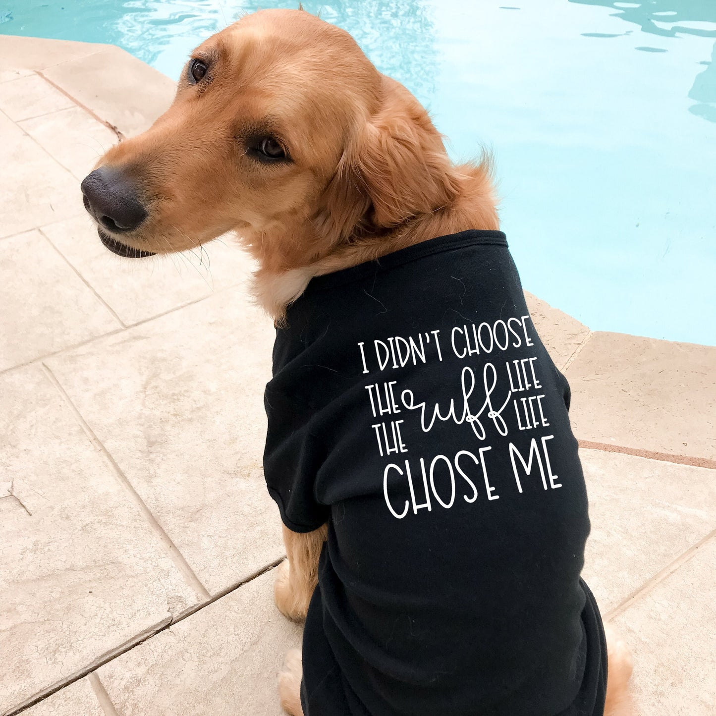 I Didn't Choose the Ruff Life the Ruff Life Chose Me Dog Tank Shirt - Sizes for any dog breed - shirt for dog - dog lover gift - dog clothes