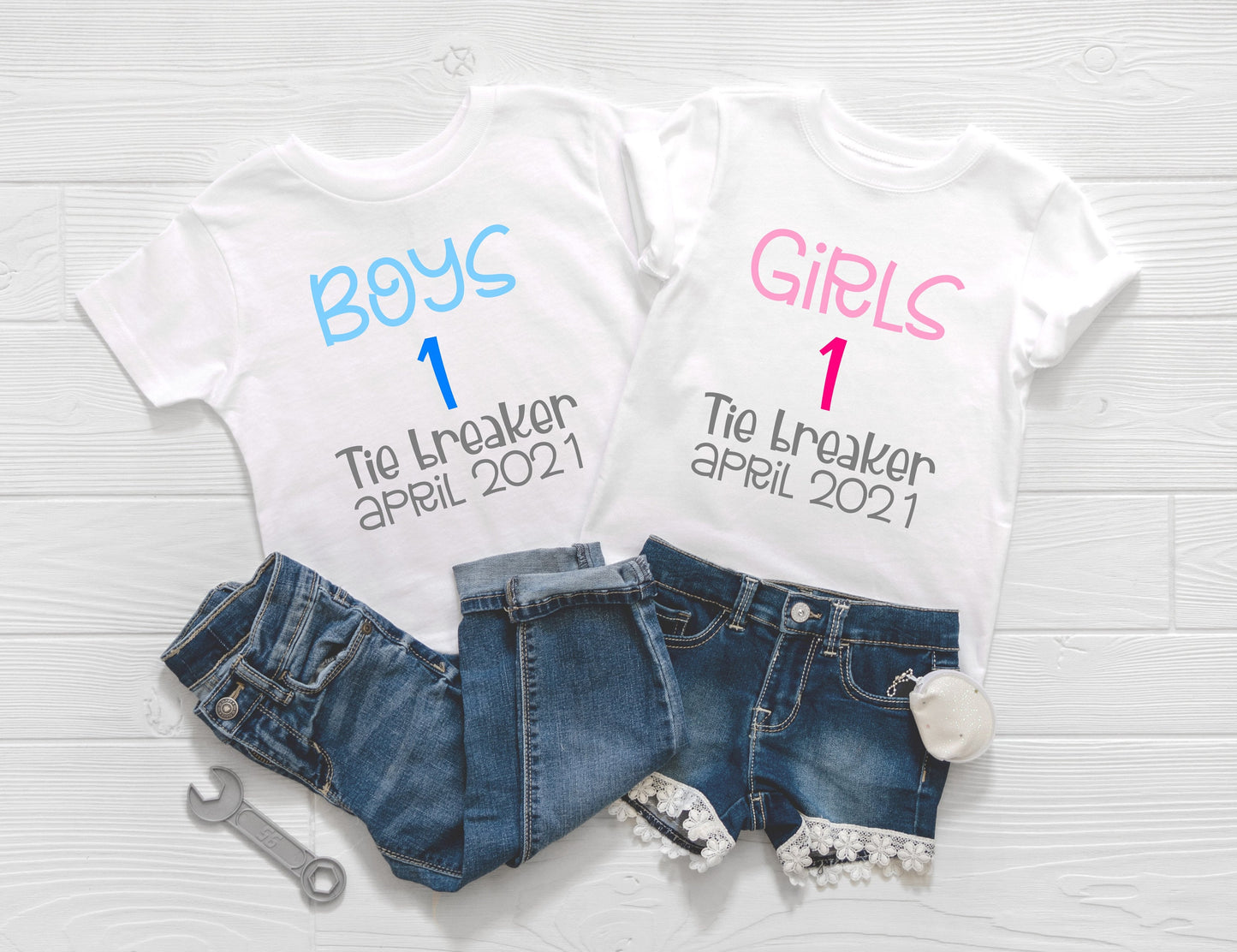 Custom Tie Breaker Pregnancy Announcement Kids T-shirts - Pregnancy Announcement Shirt - Future Big Brother - Big Sister