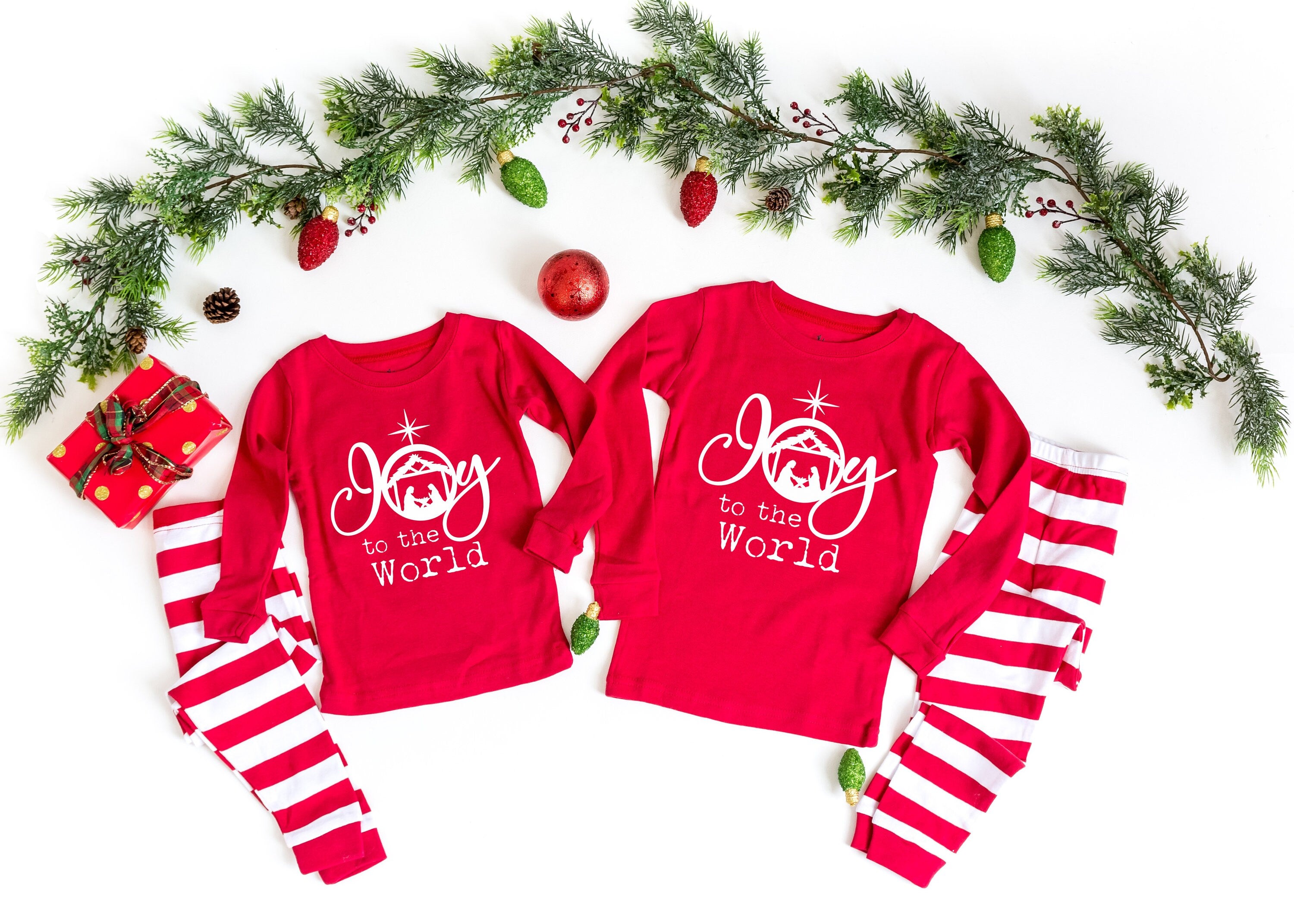 Christian family christmas discount pajamas