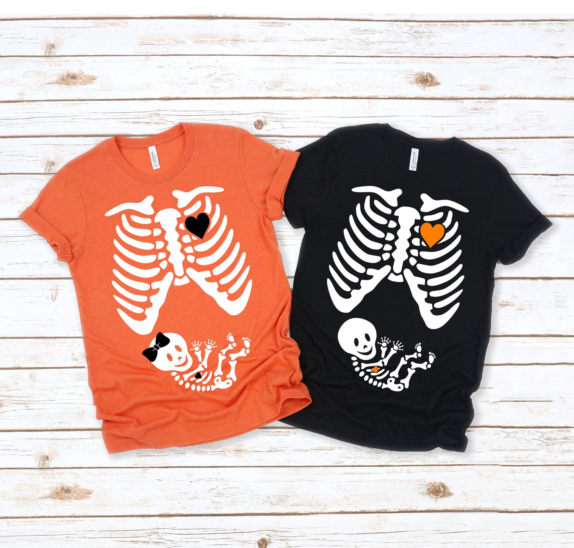 Skeleton Maternity Couples Halloween t-shirt - halloween pregnancy shirt - halloween t-shirt - pregnancy announcement - halloween maternity