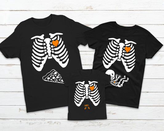 Skeleton Maternity Family Halloween t-shirts - halloween pregnancy shirt - halloween t-shirt - pregnancy announcement - halloween maternity