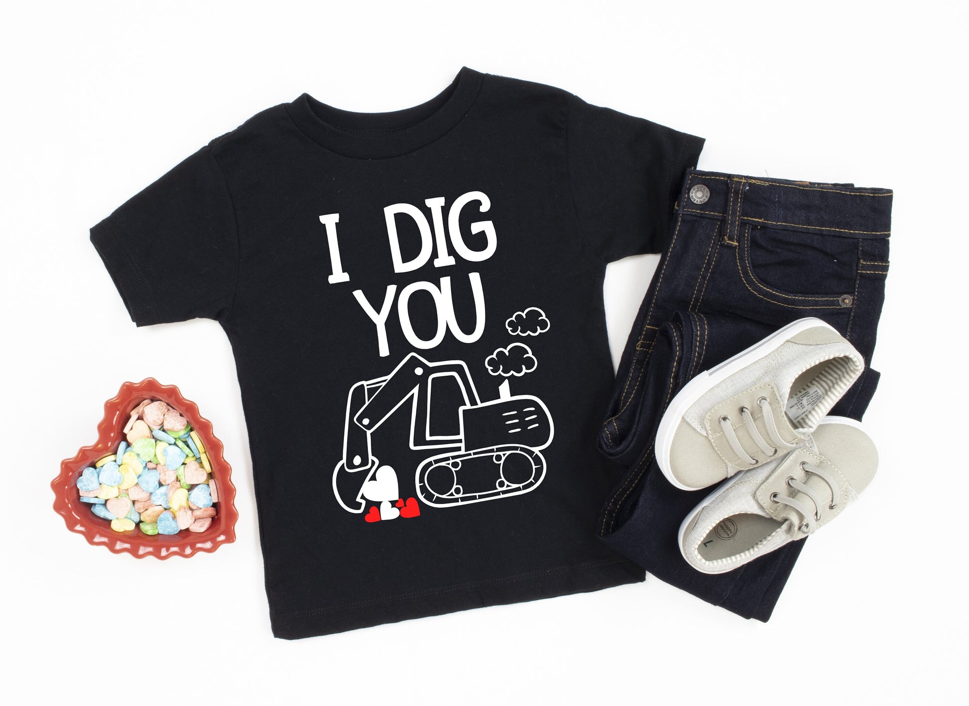 I Dig You Baby Toddler or Kids Shirt - Cute Toddler Shirt - excavator shirt - toddler boy shirt - toddler life shirt - valentines day shirt