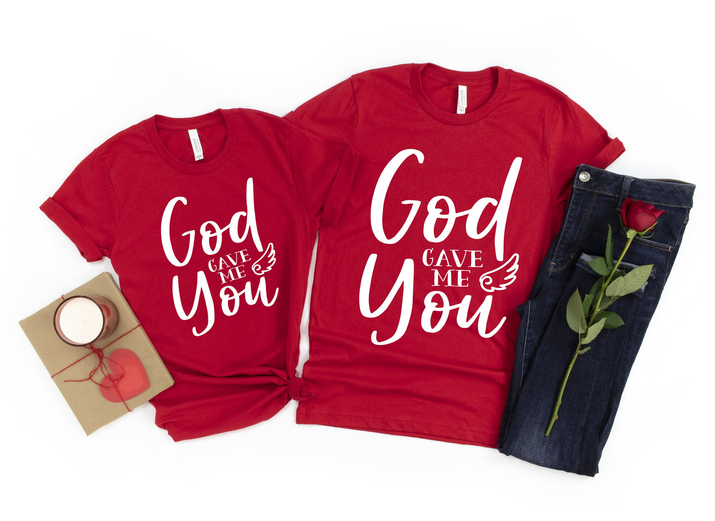 God Gave Me You Valentine's Day Couples t-shirt - Valentine's shirt - Christian T-shirts - Matching Couples Shirts
