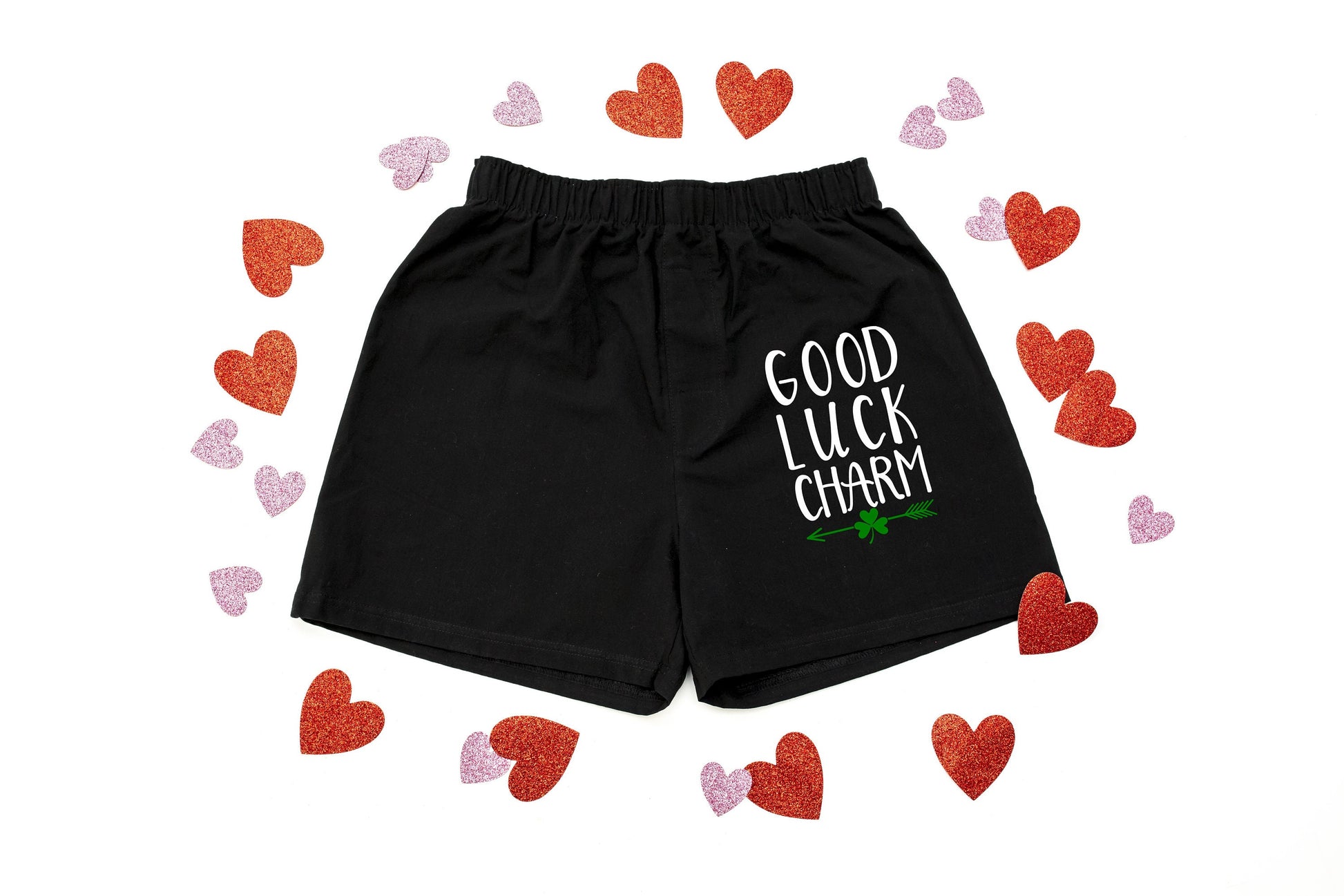 Good Luck Charm Naughty Men's St Patty's Day Cotton Boxer Shorts - Gift for Him - Mens Boxers - Funny Boxers - Naughty Boxers