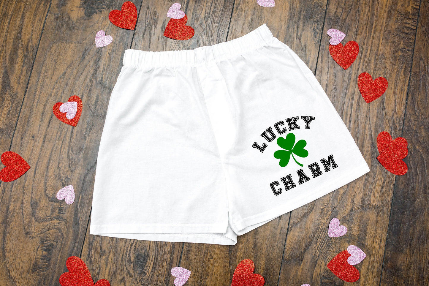 Lucky Charm Naughty Men's St Patty's Day Cotton Boxer Shorts - False Fly - Gift for Him - Mens Boxers - Funny Boxers - Naughty Boxers