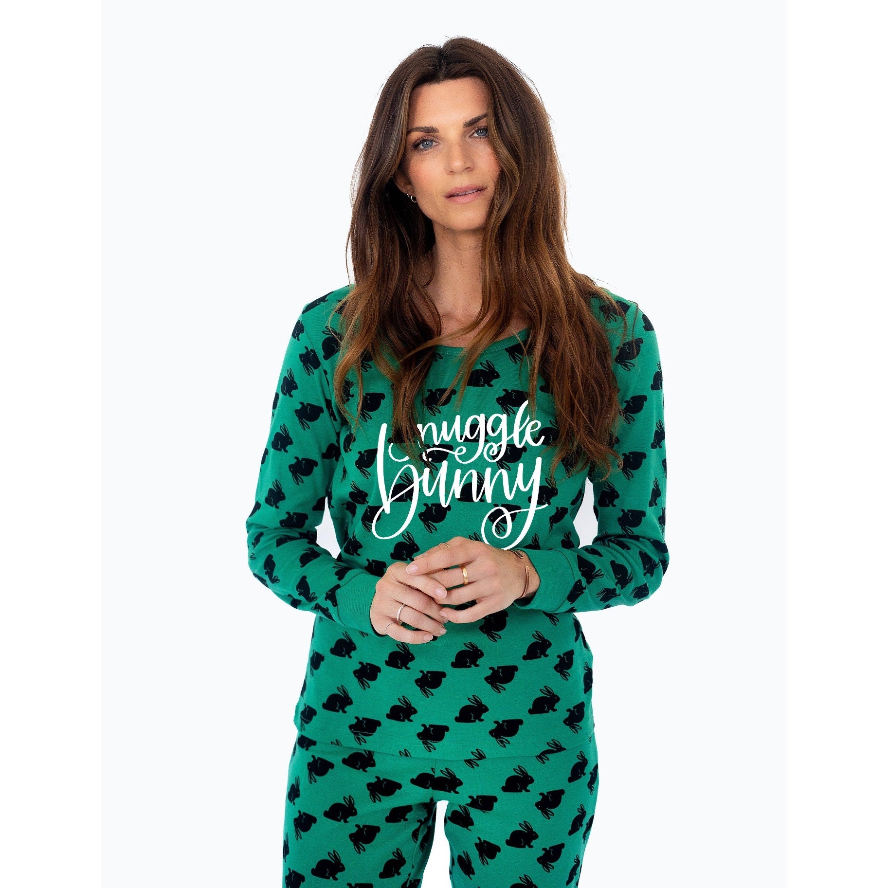 Snuggle Bunny Family Pajamas, easter pajamas for the family, dog easter pajamas, matching easter pajamas - snuggle bunny pajamas