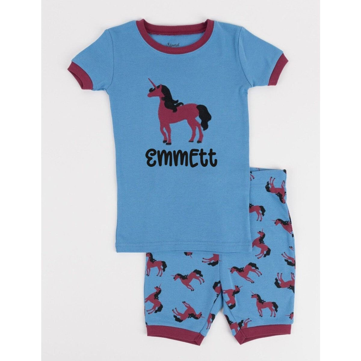 Personalized Unicorn Shorts Toddler and Youth Pajamas - Boys Unicorn Pajamas - Girls Unicorn Pajamas - Spring Pajamas