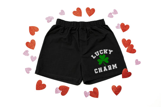 St Patricks Day Fun Kelly Green Plaid Printed Boxers - ABC Underwear