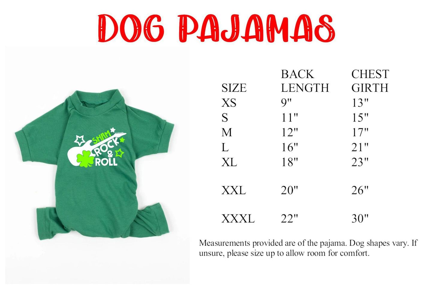Shamrock and Roll Pajamas - Green Striped St Patrick's Day Pajamas
