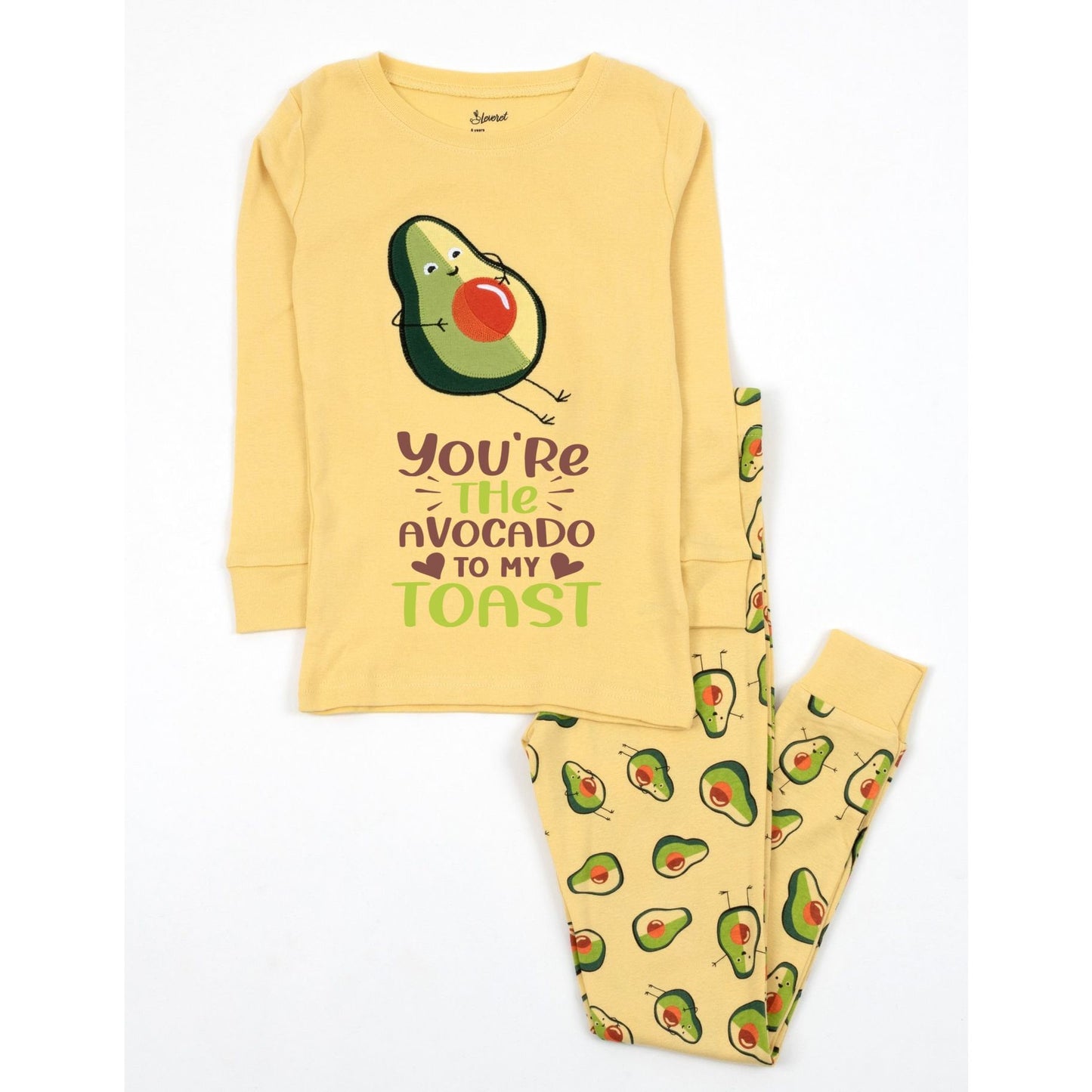 You're the Avocado to My Toast Pajamas, cute kids pajamas, toddler pajamas, avocado outfit, boys pajamas, girls pajamas