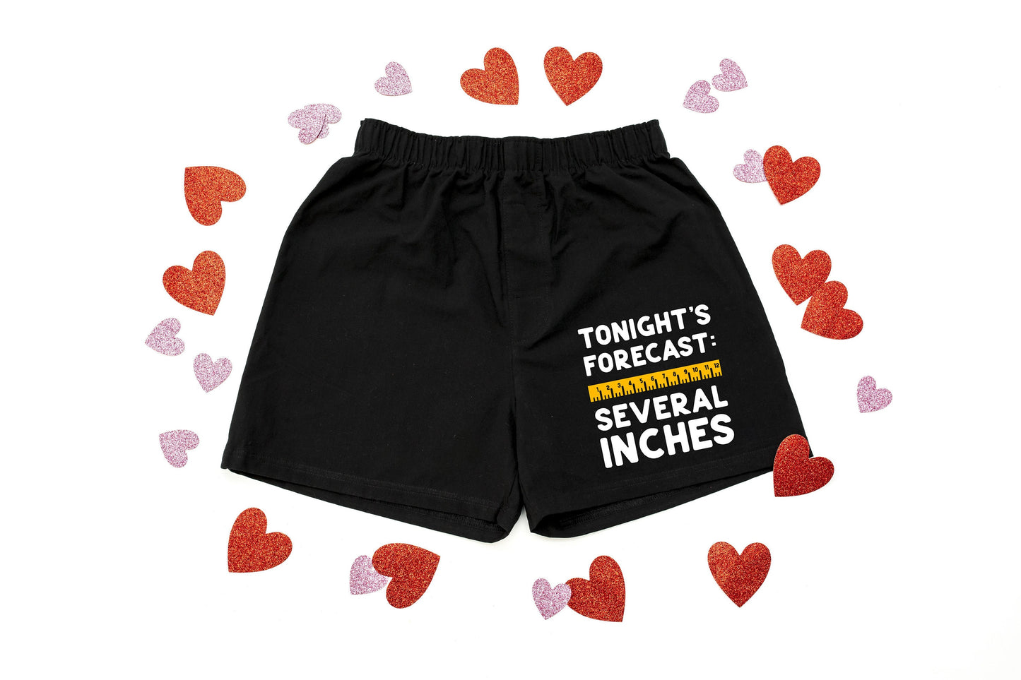 Tonight's Forecast Several Inches Men's Super Soft Cotton Boxer Shorts - Gift for Him - Mens Boxers - Funny Boxers - Naughty Boxers