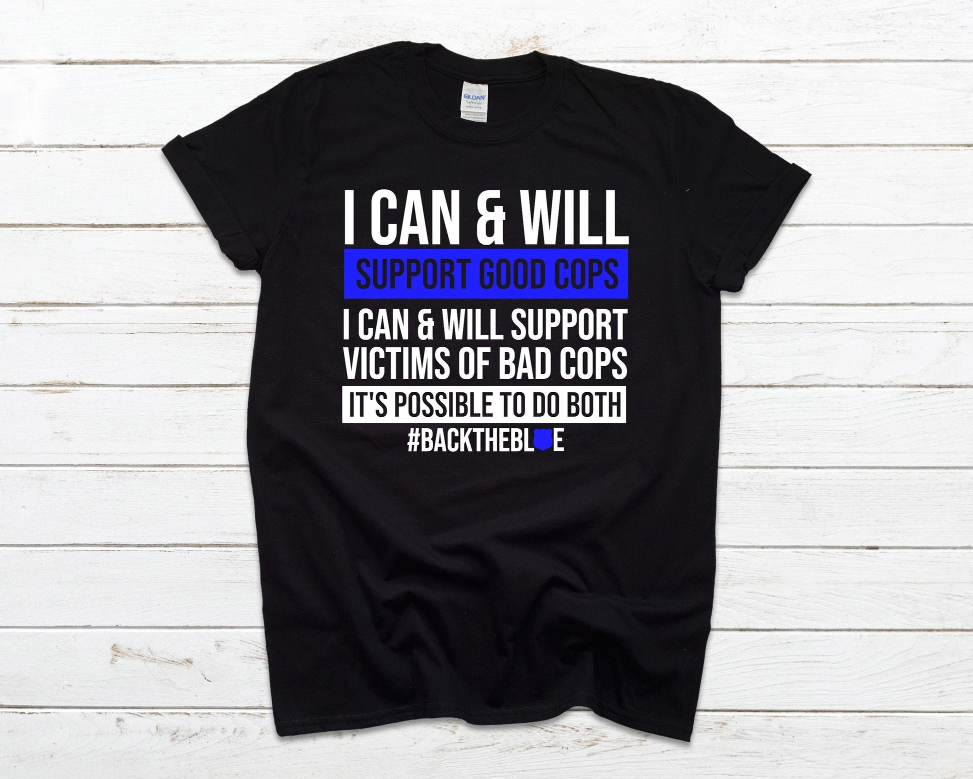 Support Good Cops unisex t-shirt - Police Support - Blue Lives Matter - Black Lives Matter - Thin Blue Line Shirt - Police Lives Matter