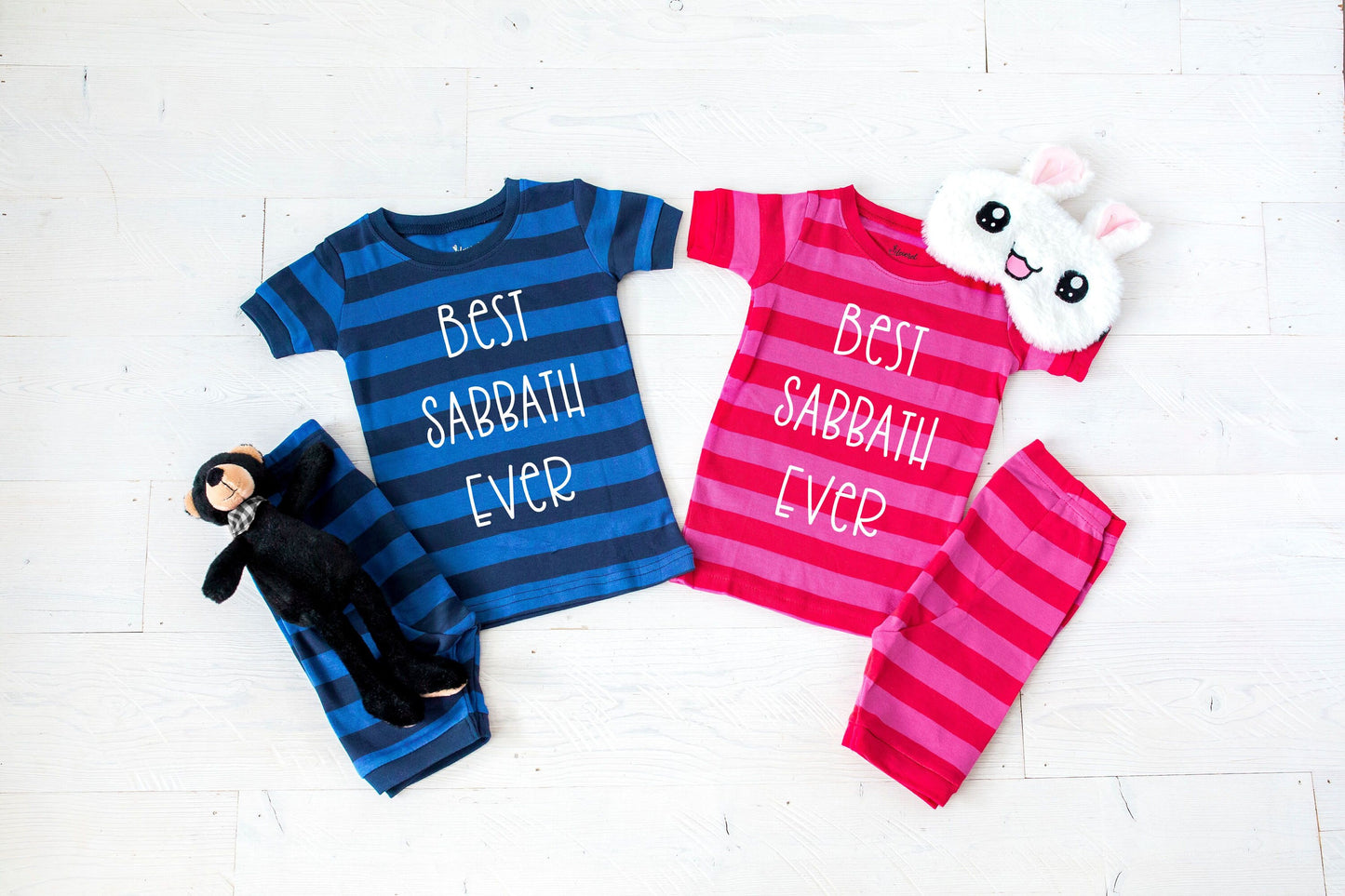 Best Sabbath Ever Striped Shorts Toddler and Youth Pajamas - Kids Pajamas - Sabbath Pajamas - Holiday Pajamas - Jewish Pajamas