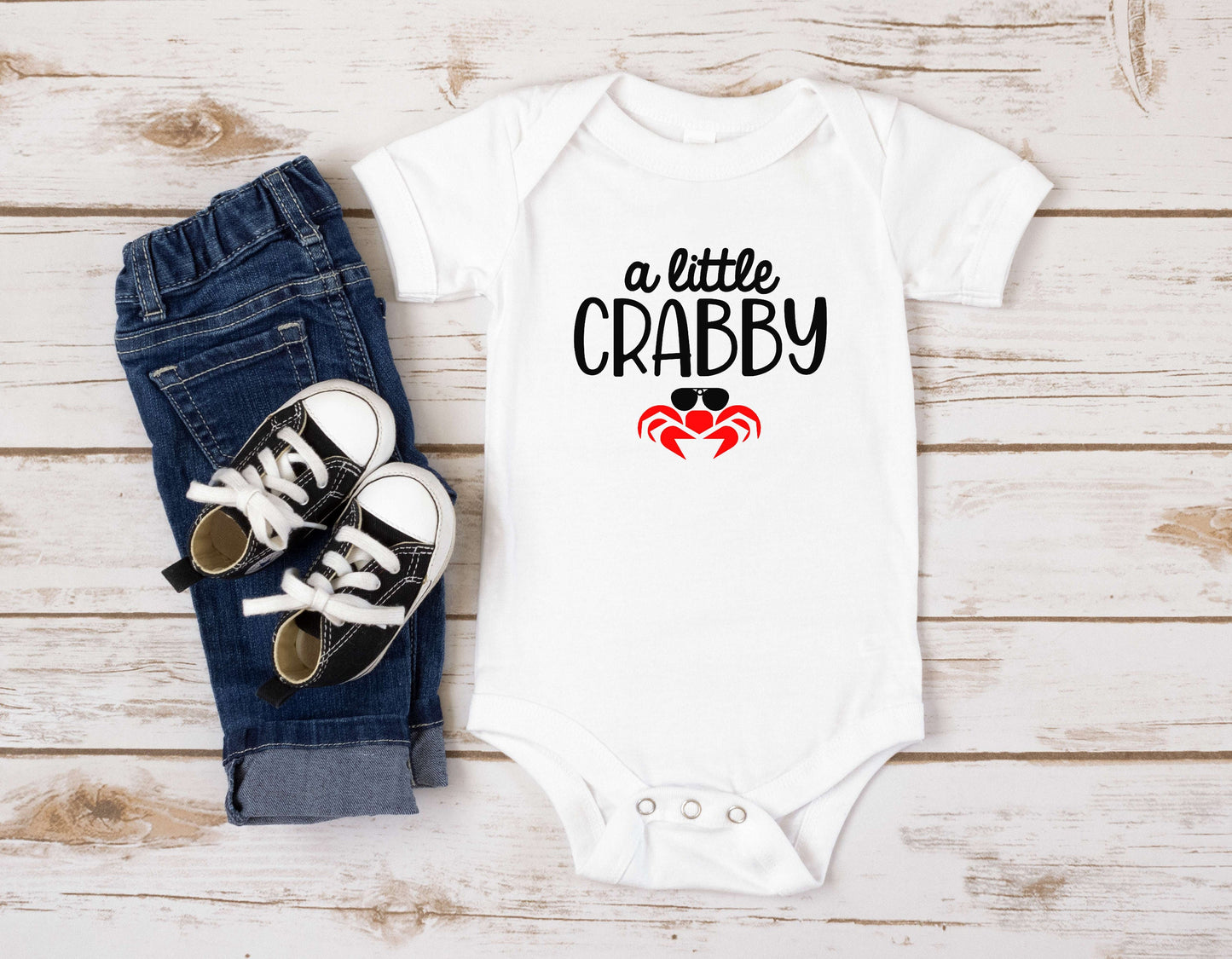 A Little Crabby t-shirt • Baby and Toddler Sizes • Beach Day Shirt • Toddler Boy Shirt • Baby Boy Shirt • Baby Beach Outfit