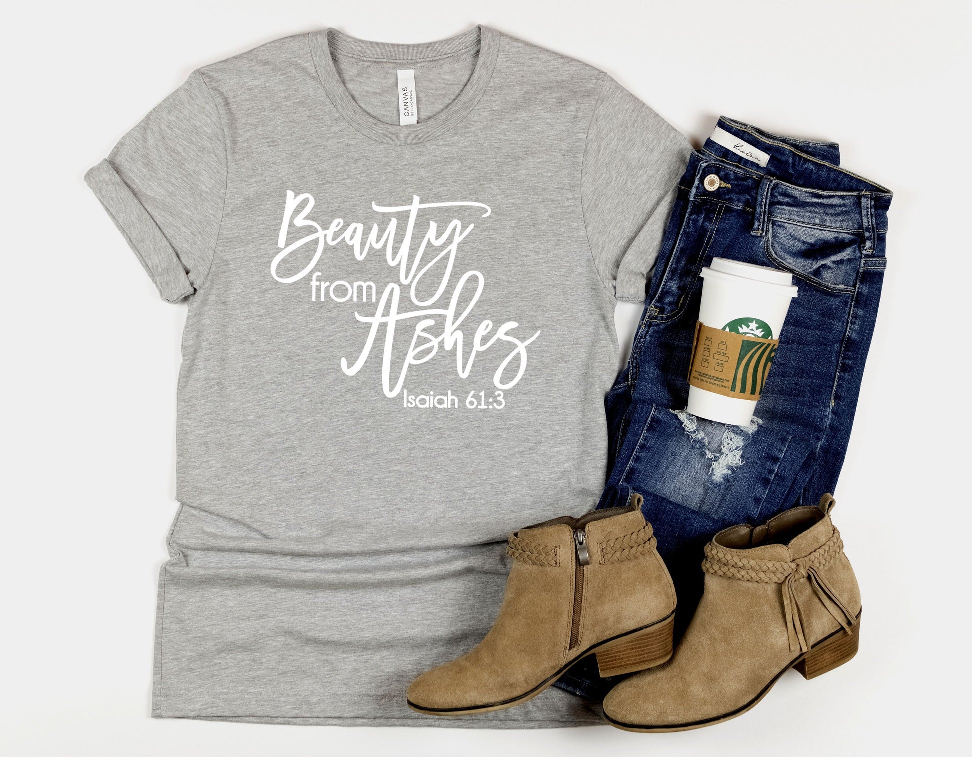 Beauty from Ashes Women's Scripture t-shirt • Unisex Fit • Bible Verse Shirt • Christian Shirt • Faith Shirt • Inspirational Gift