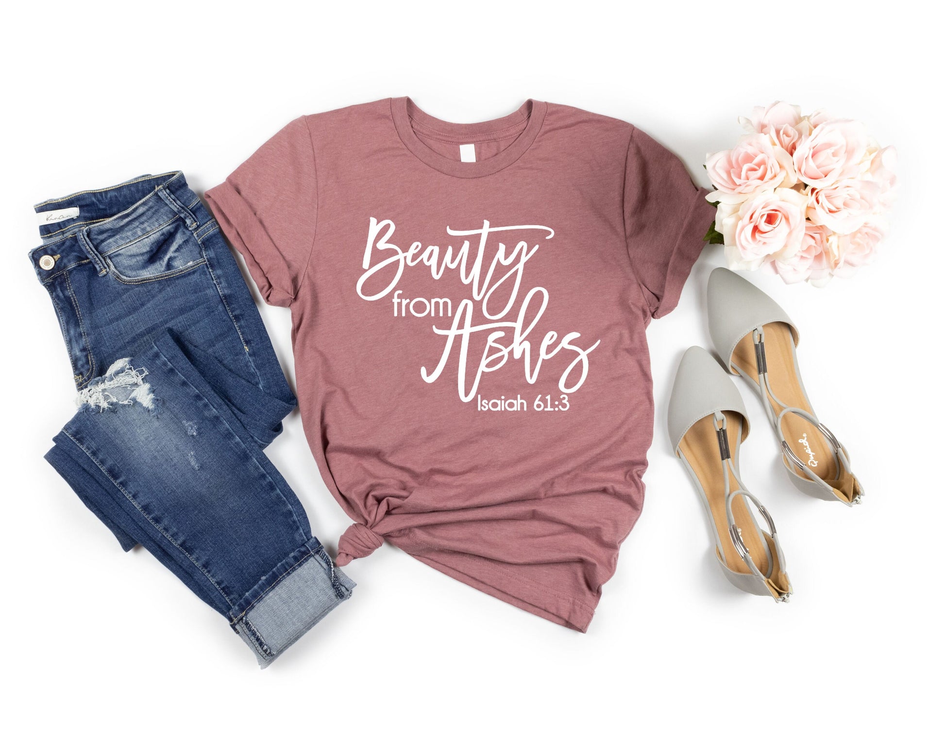 Beauty from Ashes Women's Scripture t-shirt • Unisex Fit • Bible Verse Shirt • Christian Shirt • Faith Shirt • Inspirational Gift