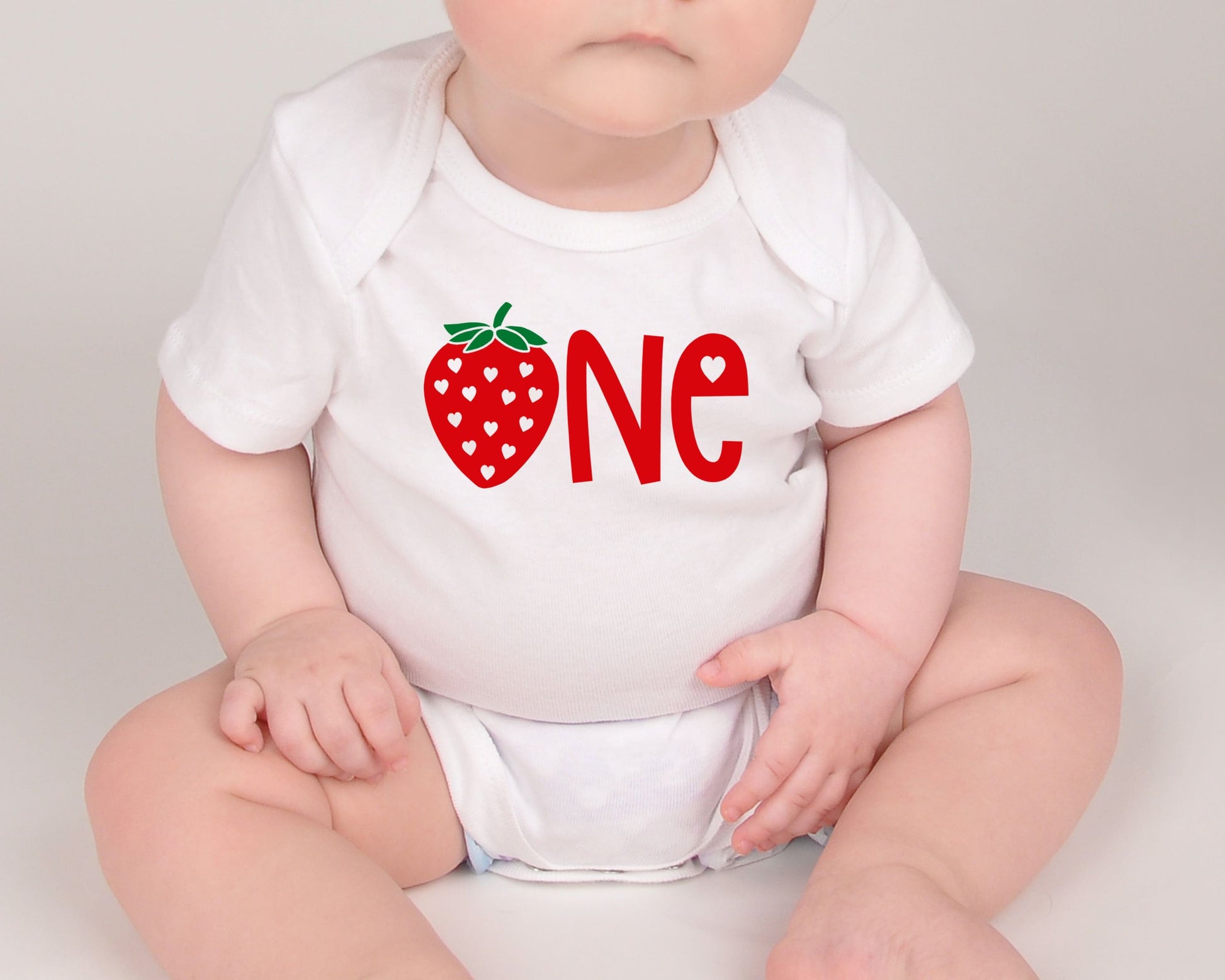Strawberry One First Birthday Bodysuit or T-Shirt - Berry First Birthday - Berry Party - Strawberry Birthday