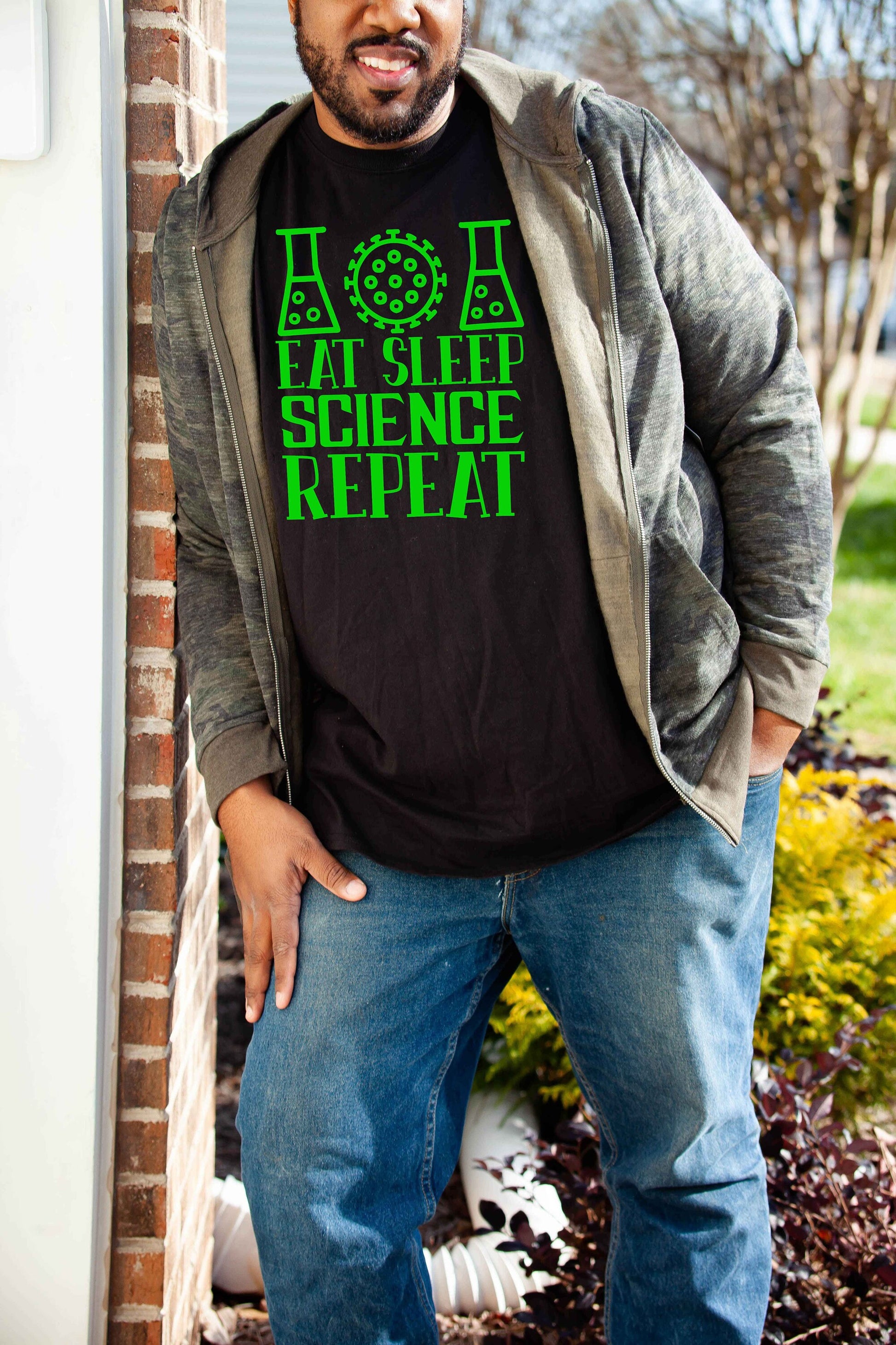 Eat Sleep Science Repeat unisex t-shirt • science teacher gift • scientist shirt • chemistry shirt