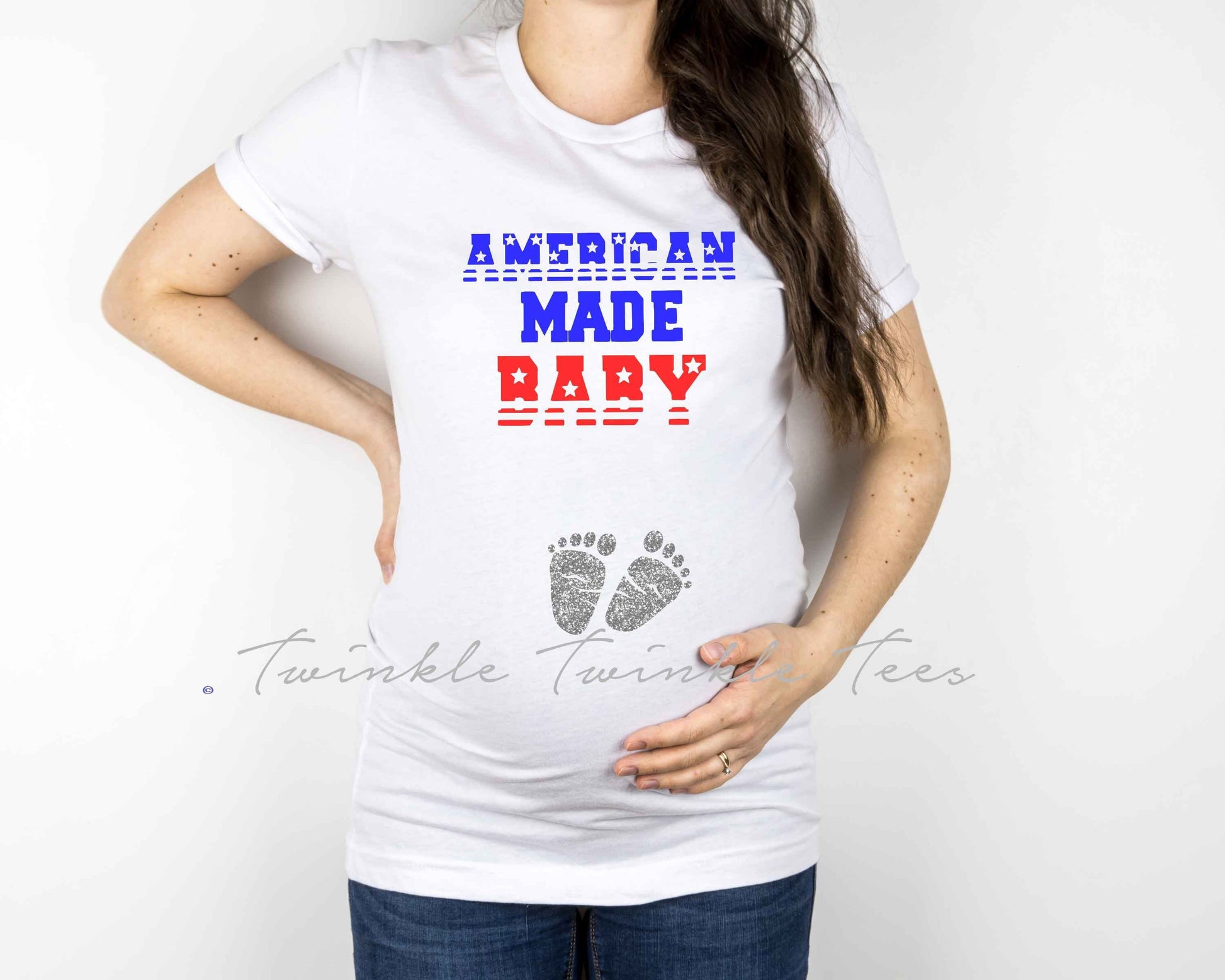 American Made Baby t-shirt - 4th of July pregnancy announcement