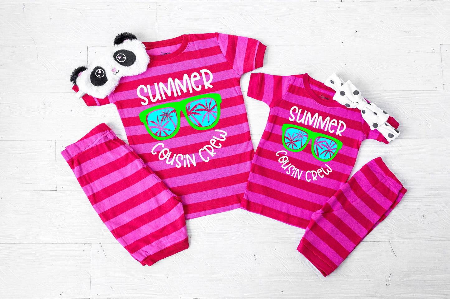 Summer Cousin Crew Striped Shorts Toddler and Youth Pajamas - Kids Pajamas - Cousin Pajamas - Matching Cousin Summer Pajamas