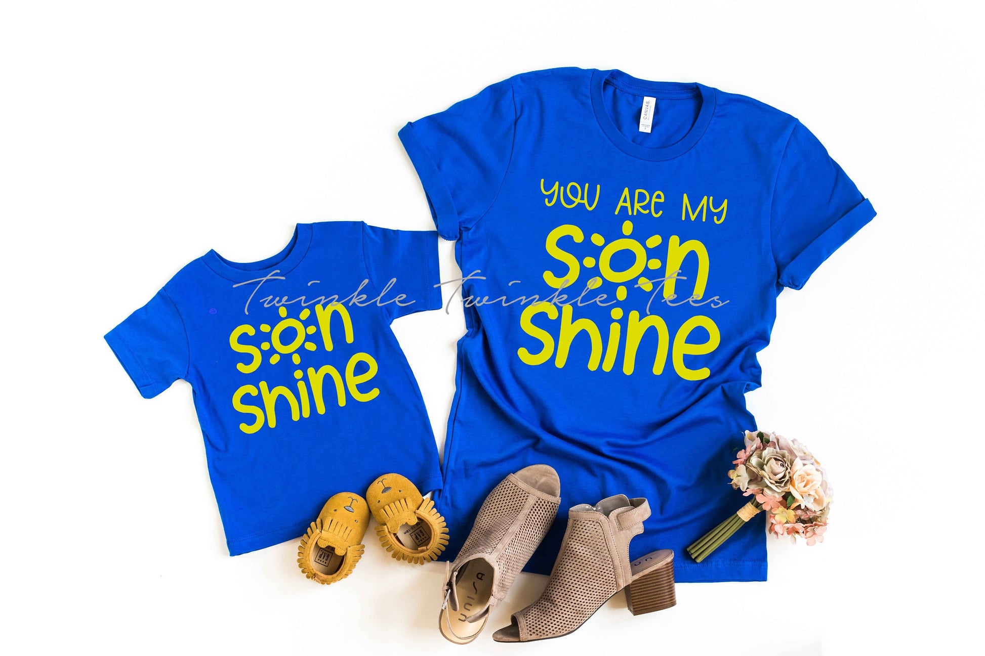 You are My SonShine and SonShine Unisex Matching Blue t-shirts - Mommy and Me Shirts - Gift for Mom - Mommy and Son Shirts - Mother's Day