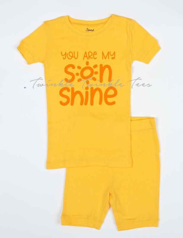 You are my Sonshine Shorts Toddler and Youth Pajamas - Kids Pajamas - Mothers Day Pajamas - Boys Summer Pajamas - Spring Pajamas for Toddler