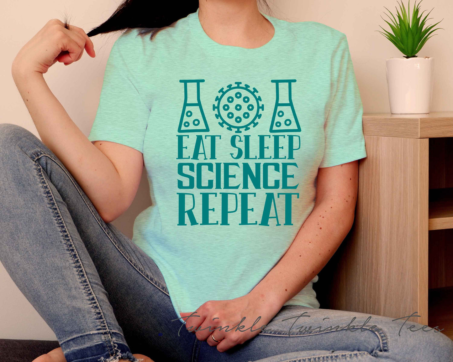 Eat Sleep Science Repeat unisex t-shirt • science teacher gift • scientist shirt • chemistry shirt