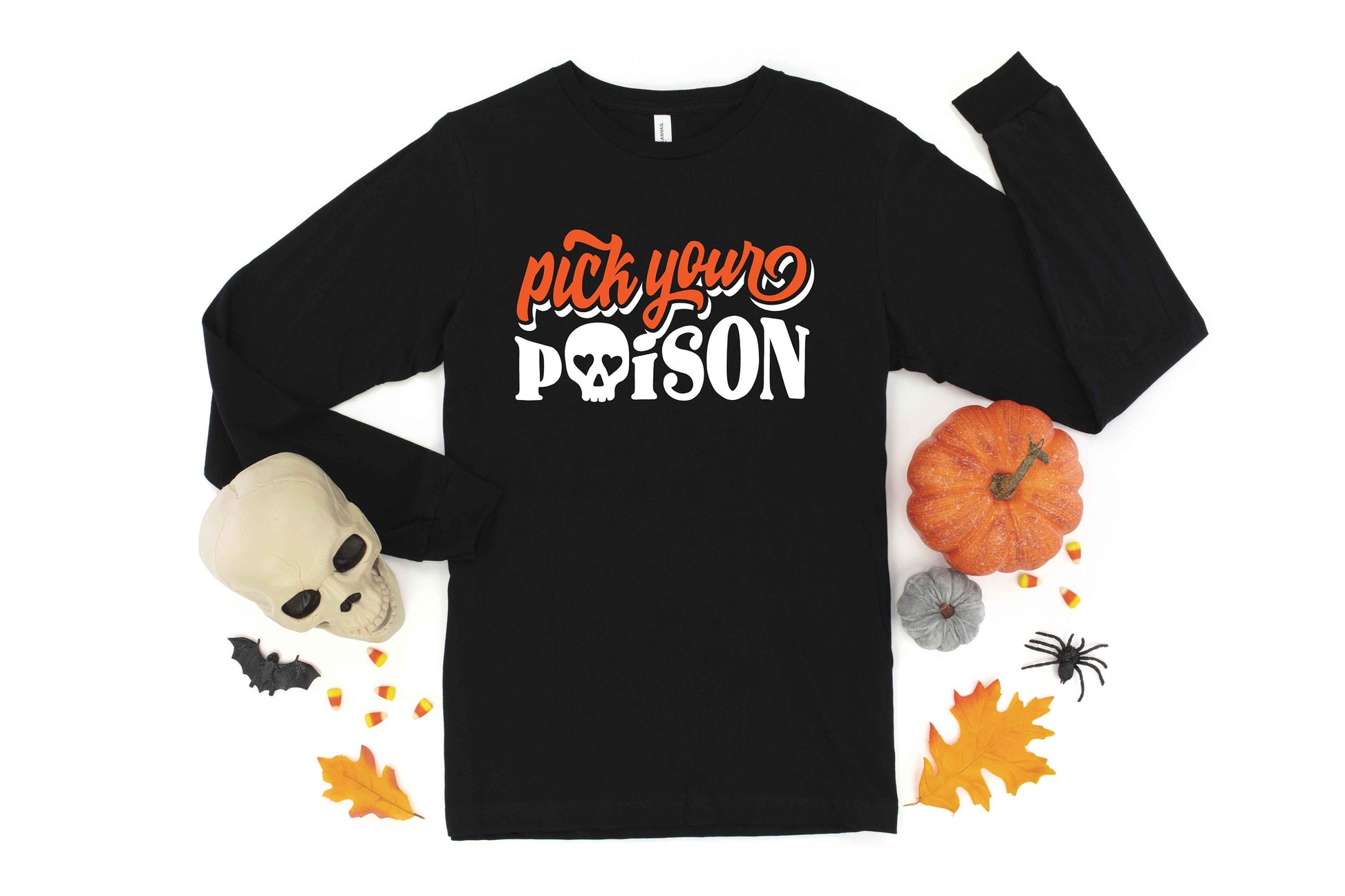 Pick Your Poison Halloween long sleeve t-shirt - halloween shirt - halloween t-shirt