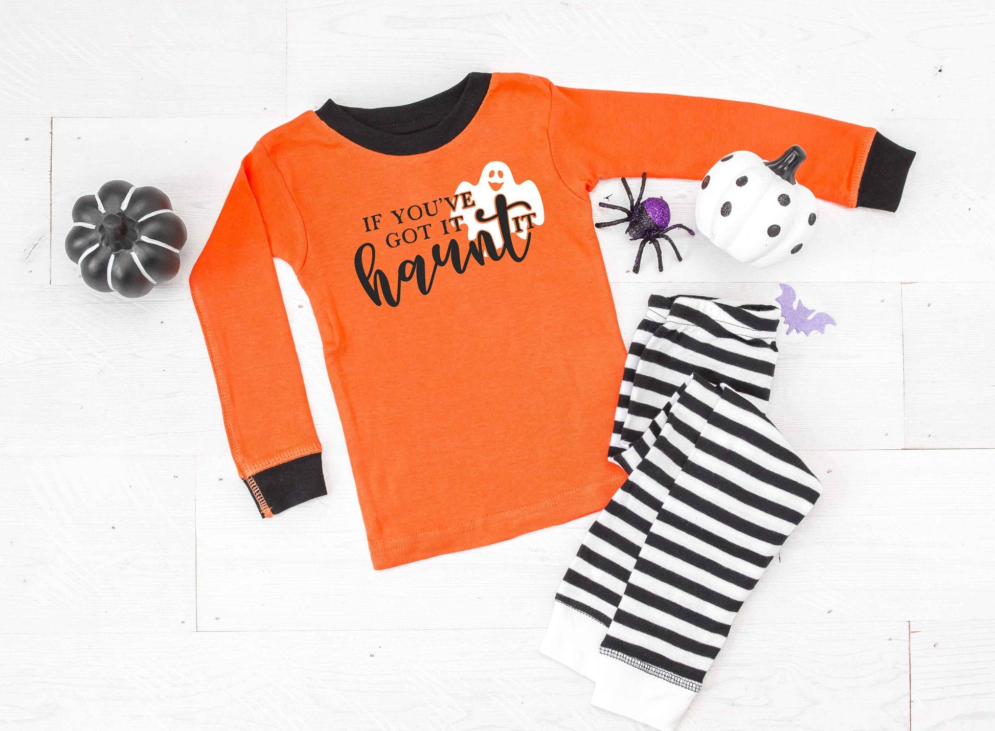 If You've Got it Haunt It Infant & Toddler Halloween Pajamas - baby halloween pjs - fall pajamas for babies- pyjamas for babies and kids