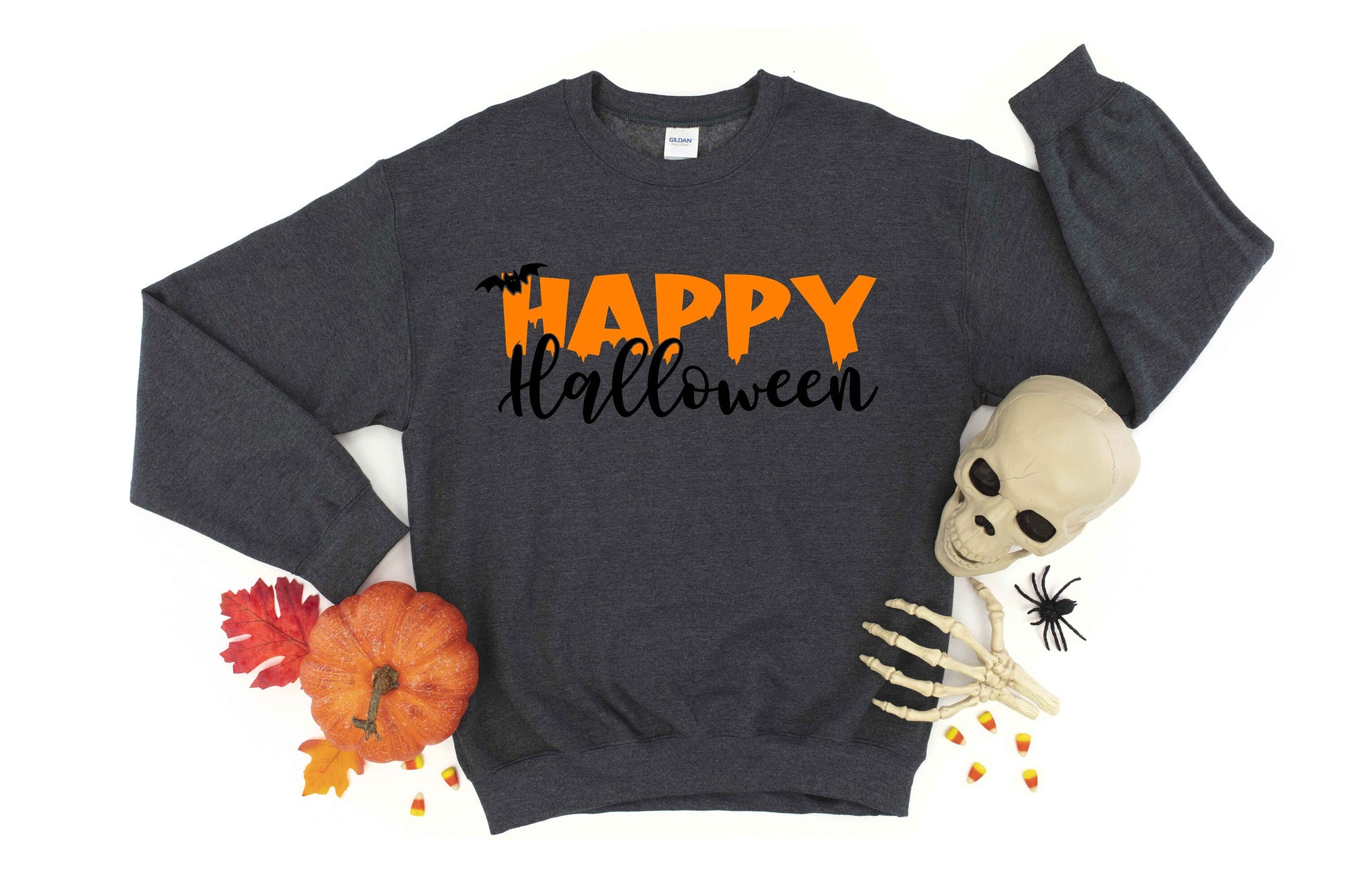 Happy Halloween Unisex Crewneck Fleece Pullover Sweatshirt