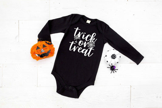Trick or Treat v4 Infant Halloween Shirt or Bodysuit - My First Halloween - baby halloween shirt
