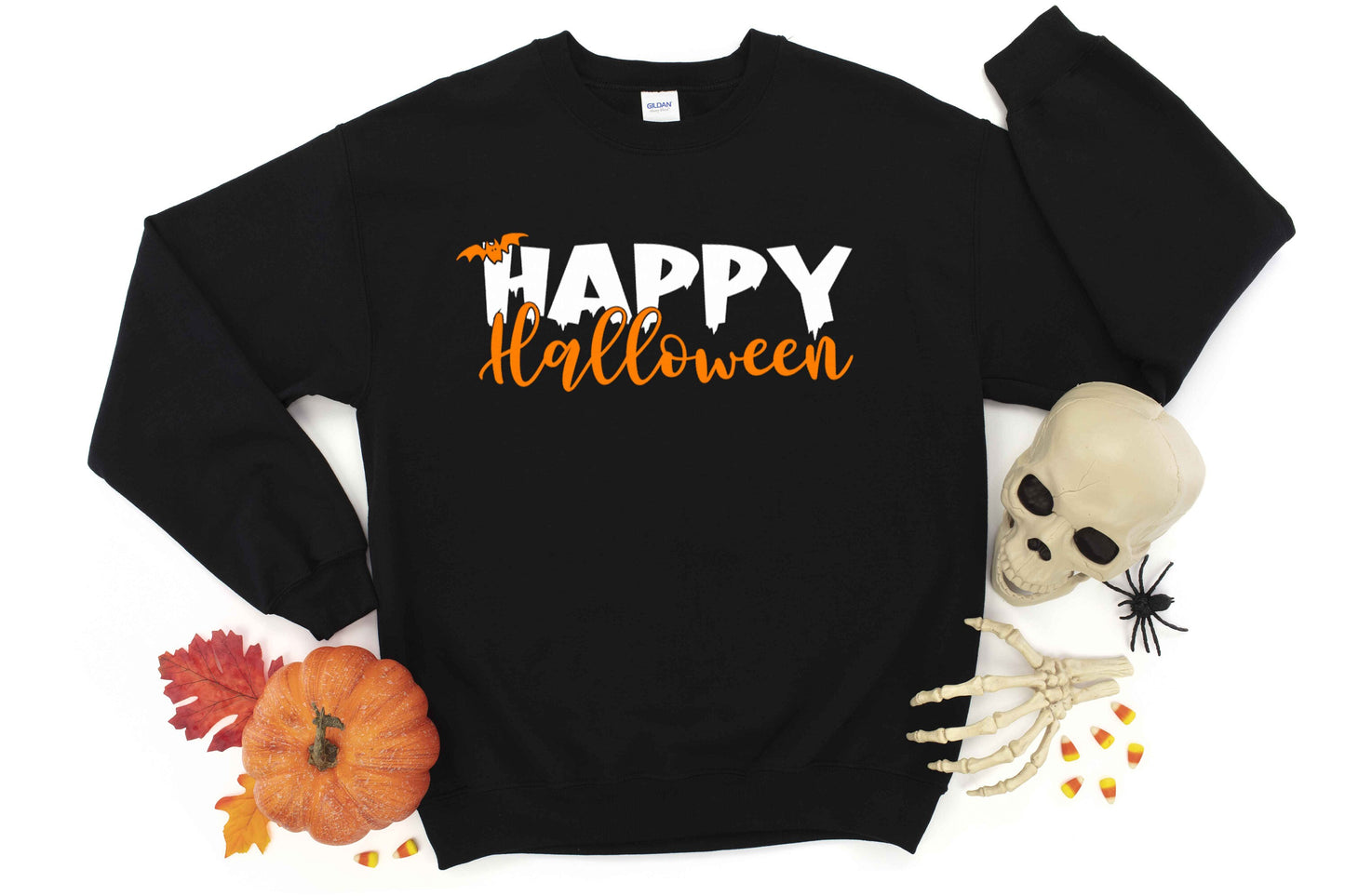 Happy Halloween Unisex Crewneck Fleece Pullover Sweatshirt