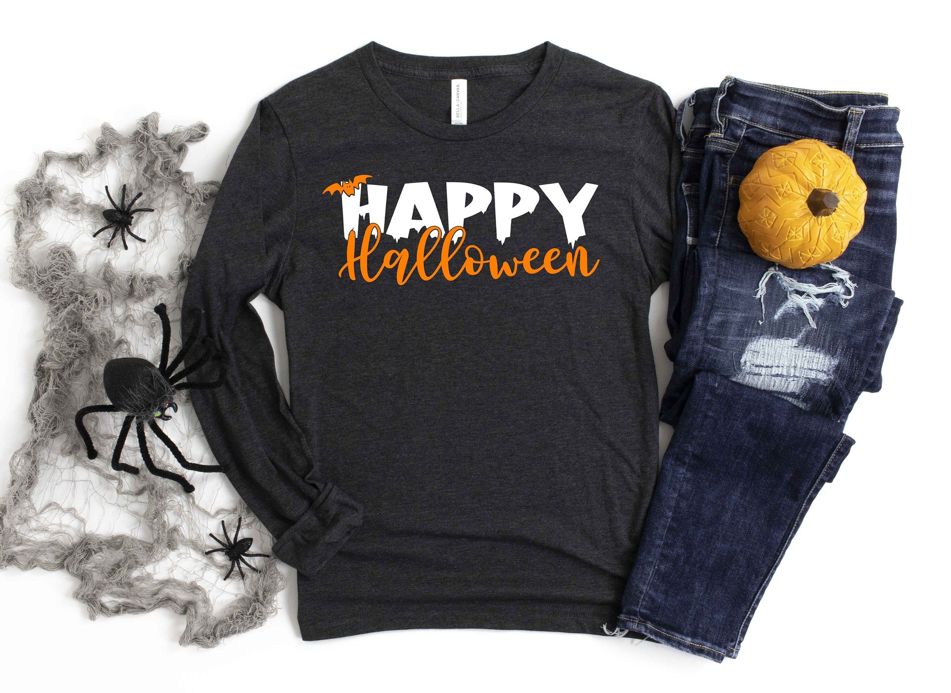 Happy Halloween long sleeve t-shirt, trick or treating shirt, halloween party shirt