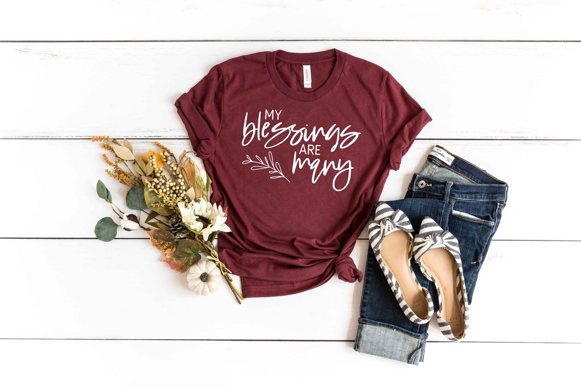 My Blessings are Many unisex t-shirt -  Thankful and Blessed - Shirt for Grandma - Blessed Mama