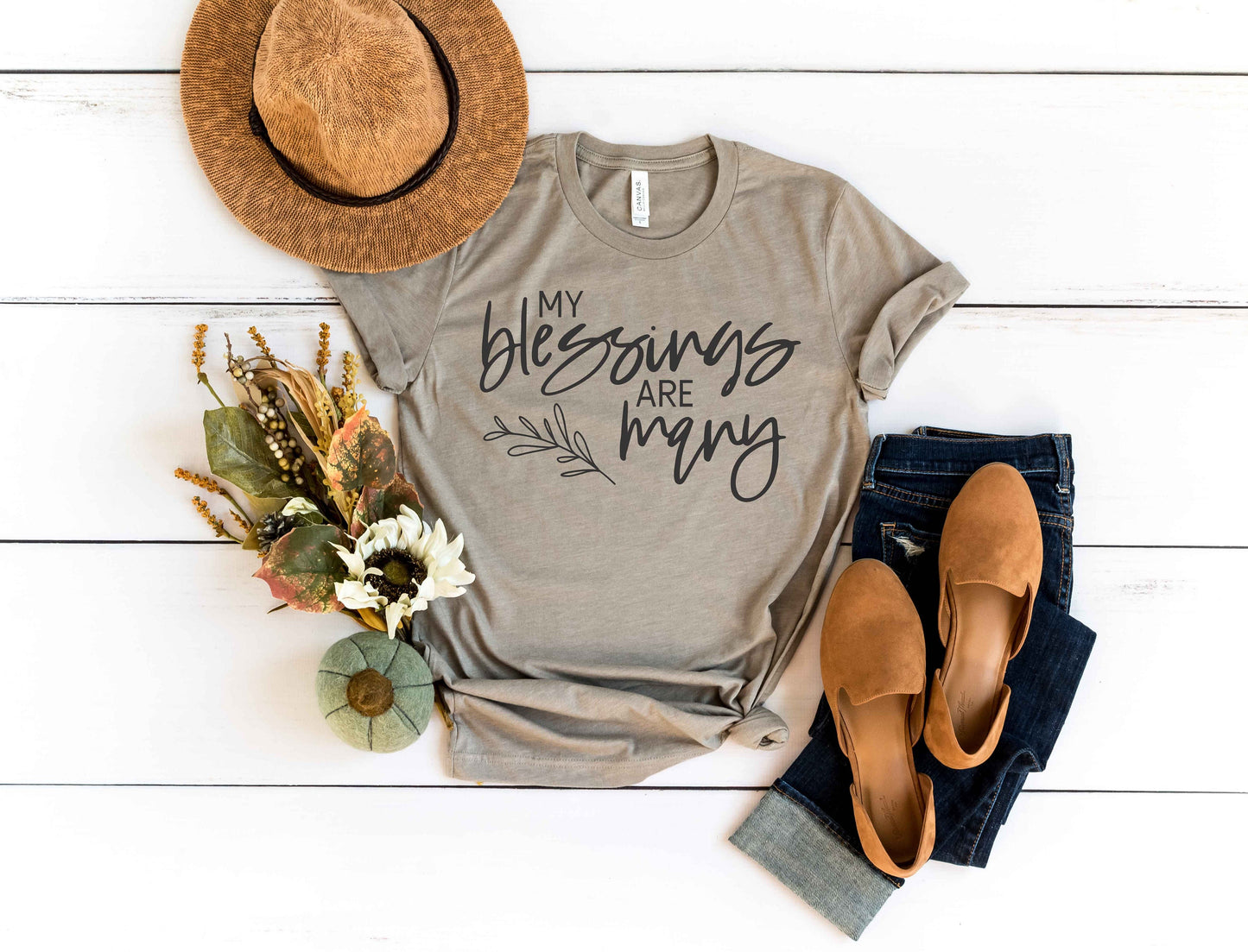 My Blessings are Many unisex t-shirt -  Thankful and Blessed - Shirt for Grandma - Blessed Mama