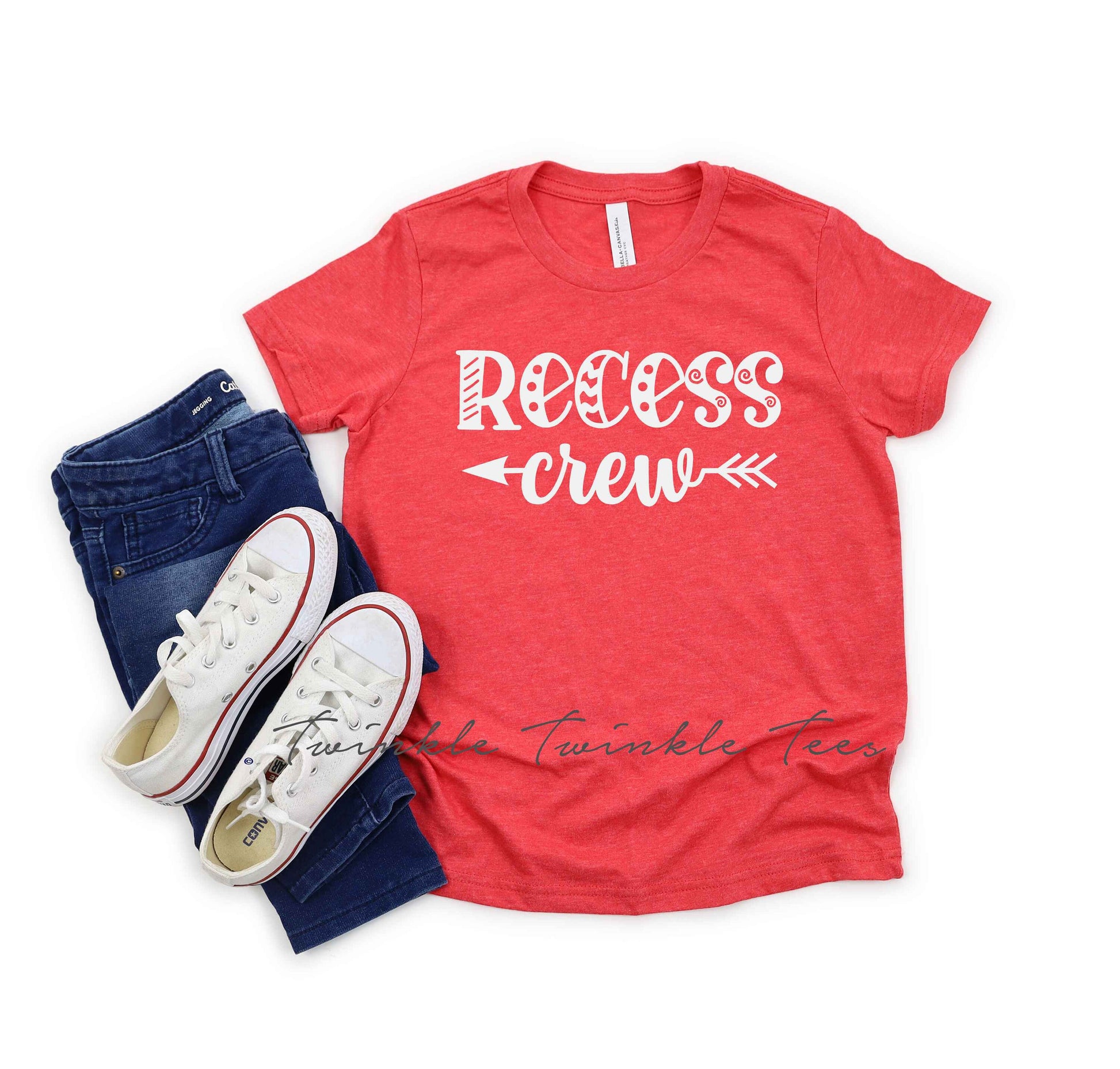 Recess Crew Shirt - Cute Back to School Shirt - First Day of School - Cute 1st Grade Shirt